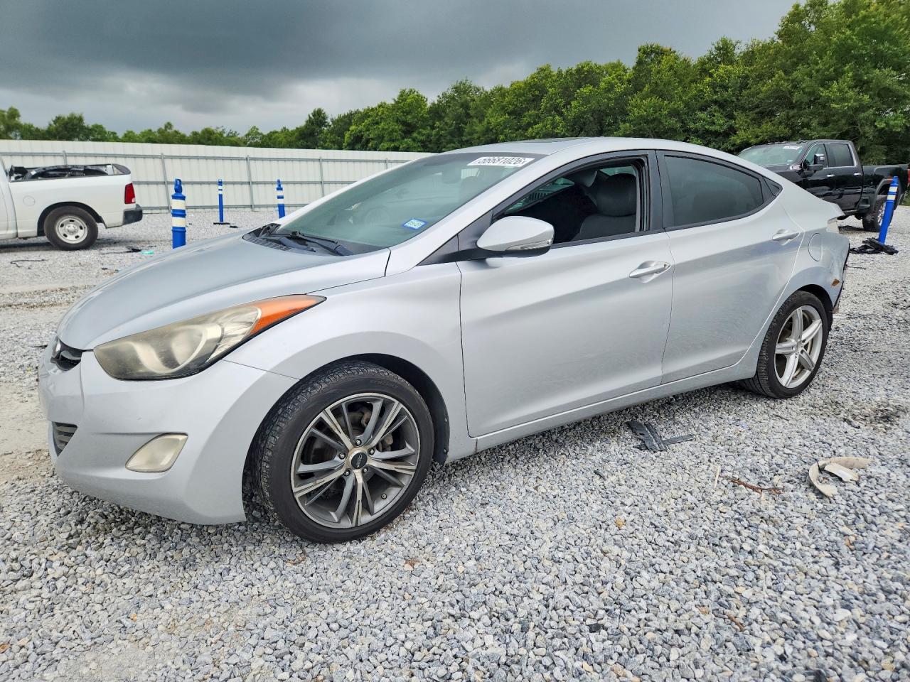 2012 Hyundai Elantra Limited Silver vin: KMHDH4AE7CU456565