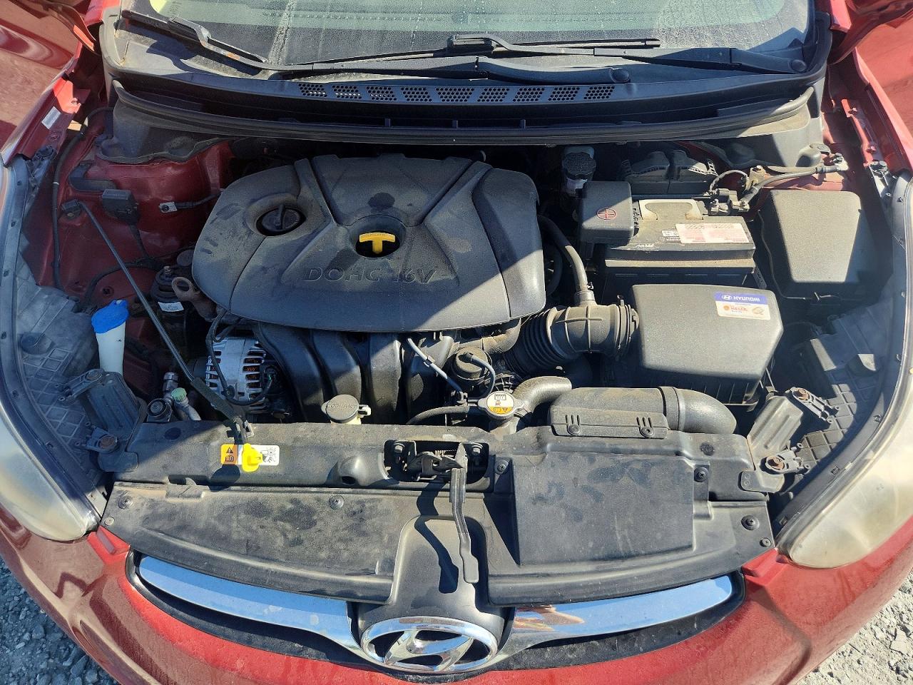2012 Hyundai Elantra Gls Burgundy vin: KMHDH4AE7CU463855