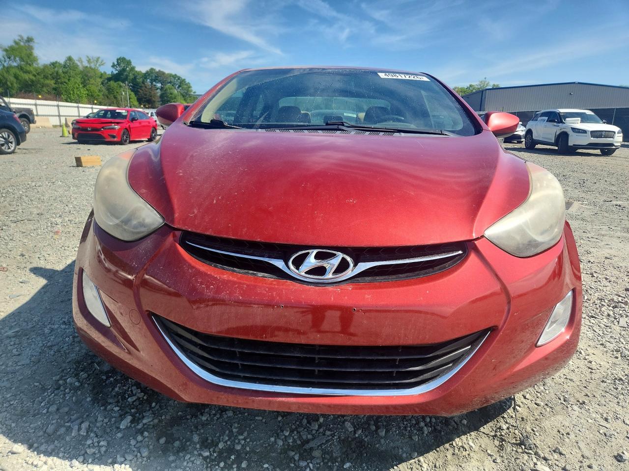 2012 Hyundai Elantra Gls Burgundy vin: KMHDH4AE7CU463855