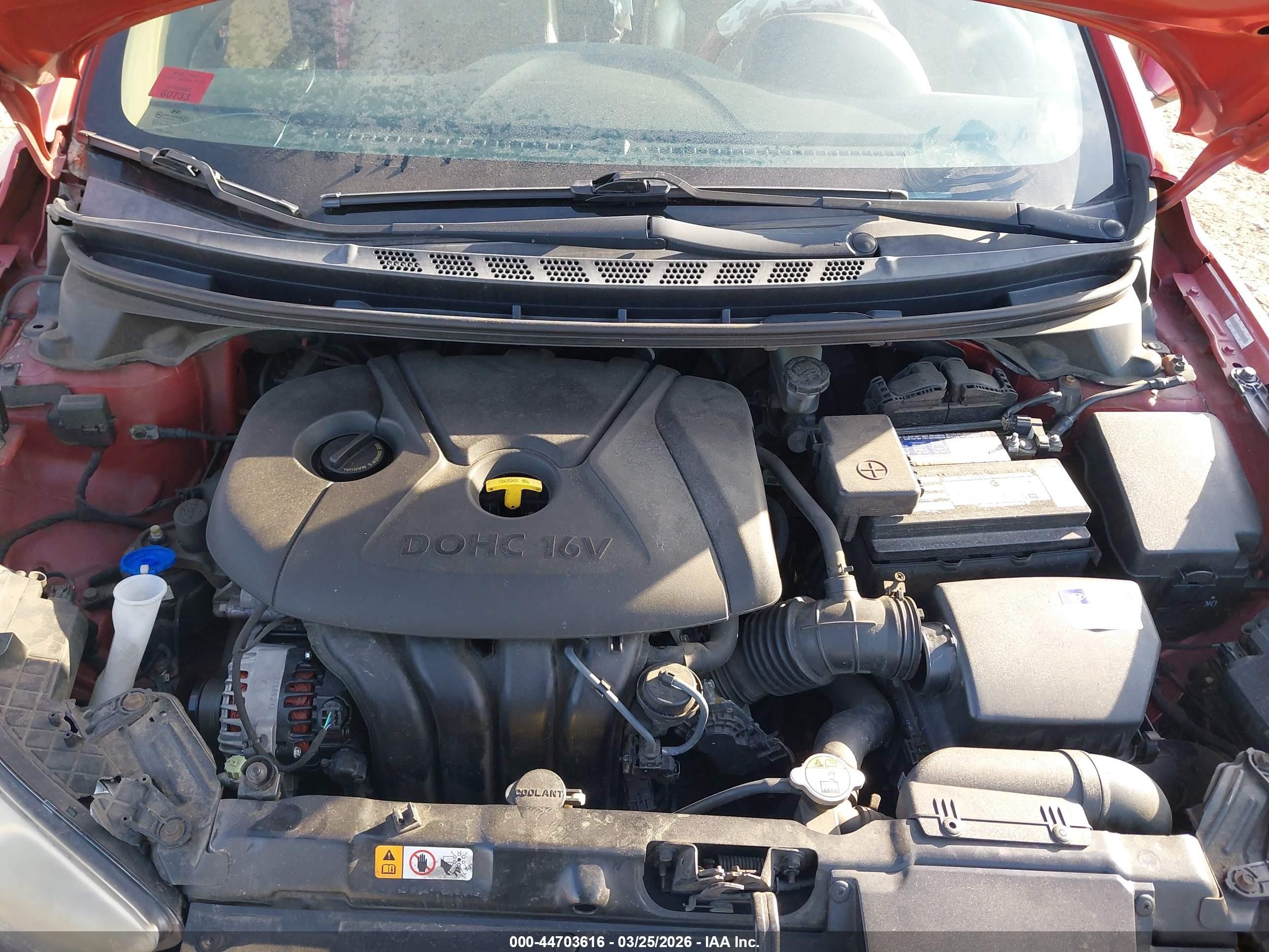 2012 Hyundai Elantra Limited (ulsan Plant) Burgundy vin: KMHDH4AE7CU466593