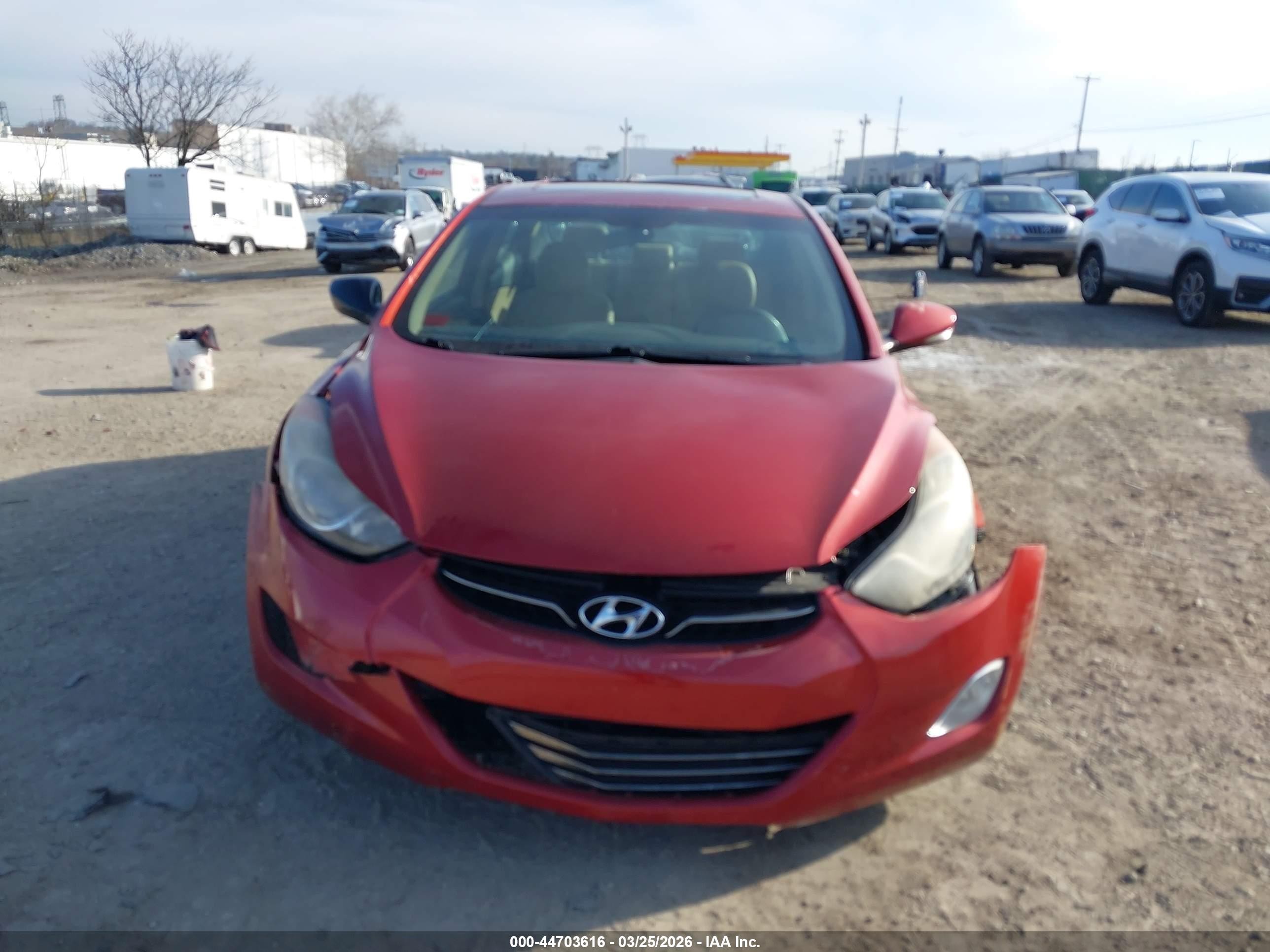 2012 Hyundai Elantra Limited (ulsan Plant) Burgundy vin: KMHDH4AE7CU466593