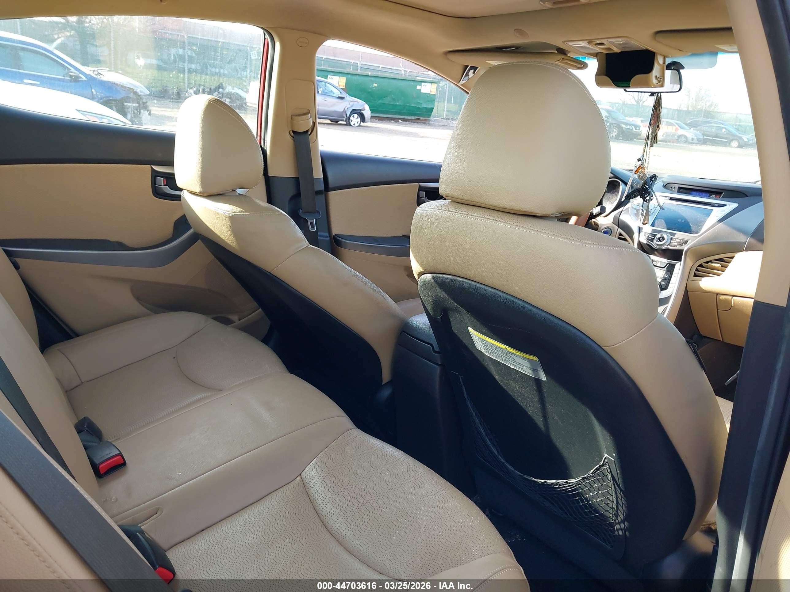 2012 Hyundai Elantra Limited (ulsan Plant) Burgundy vin: KMHDH4AE7CU466593