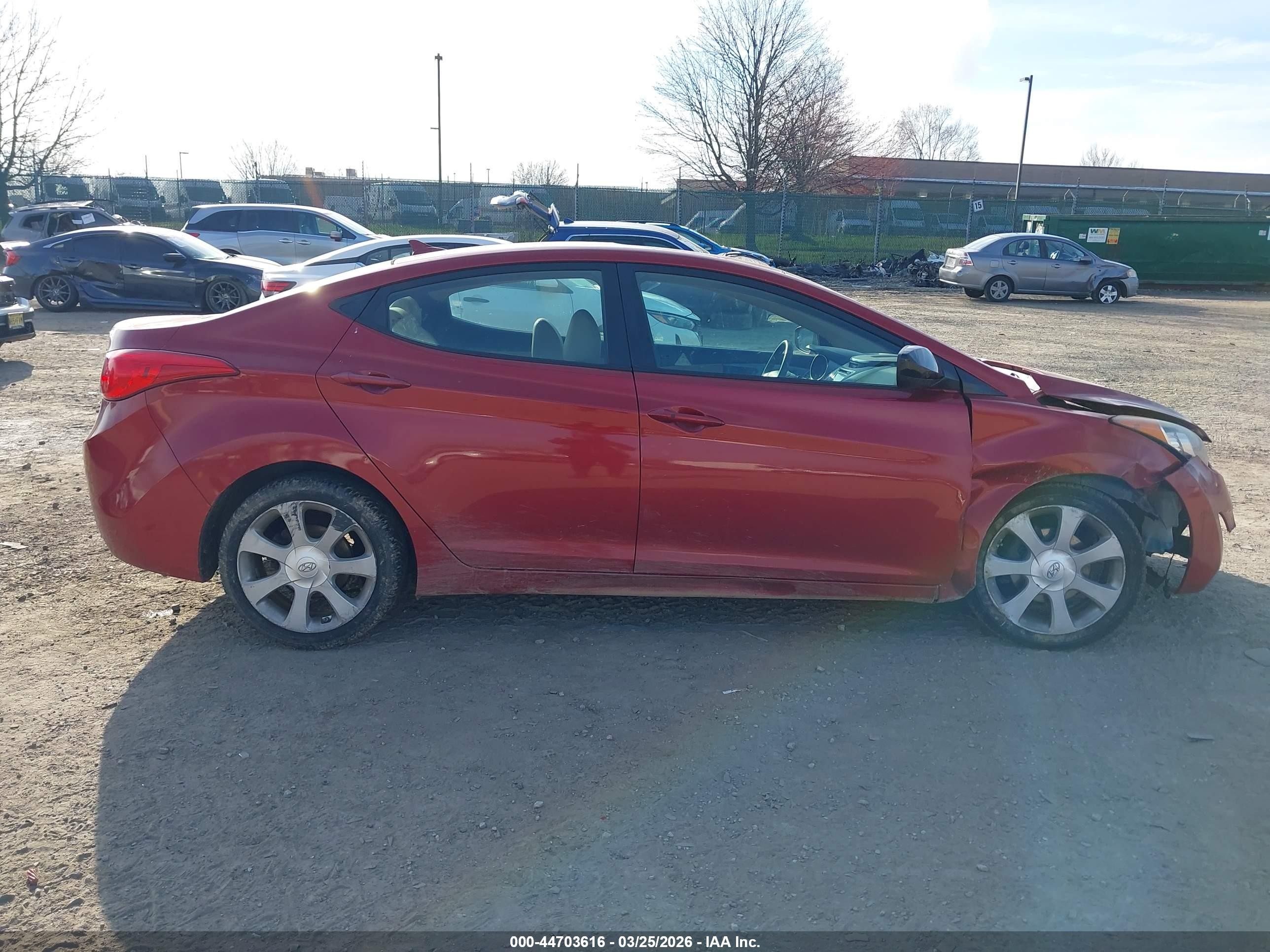 2012 Hyundai Elantra Limited (ulsan Plant) Burgundy vin: KMHDH4AE7CU466593