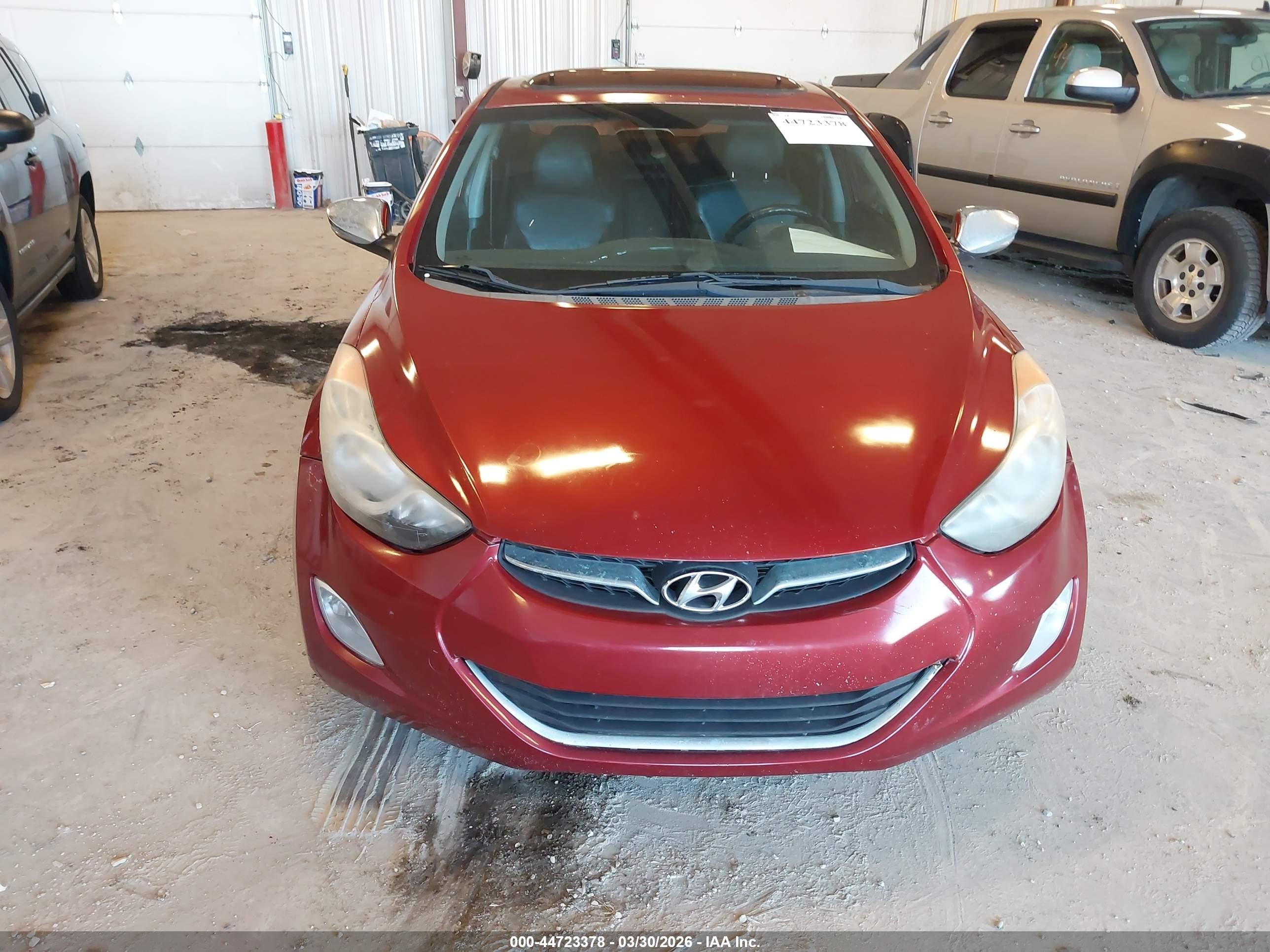2012 Hyundai Elantra Limited (ulsan Plant) Красный vin: KMHDH4AE7CU468652