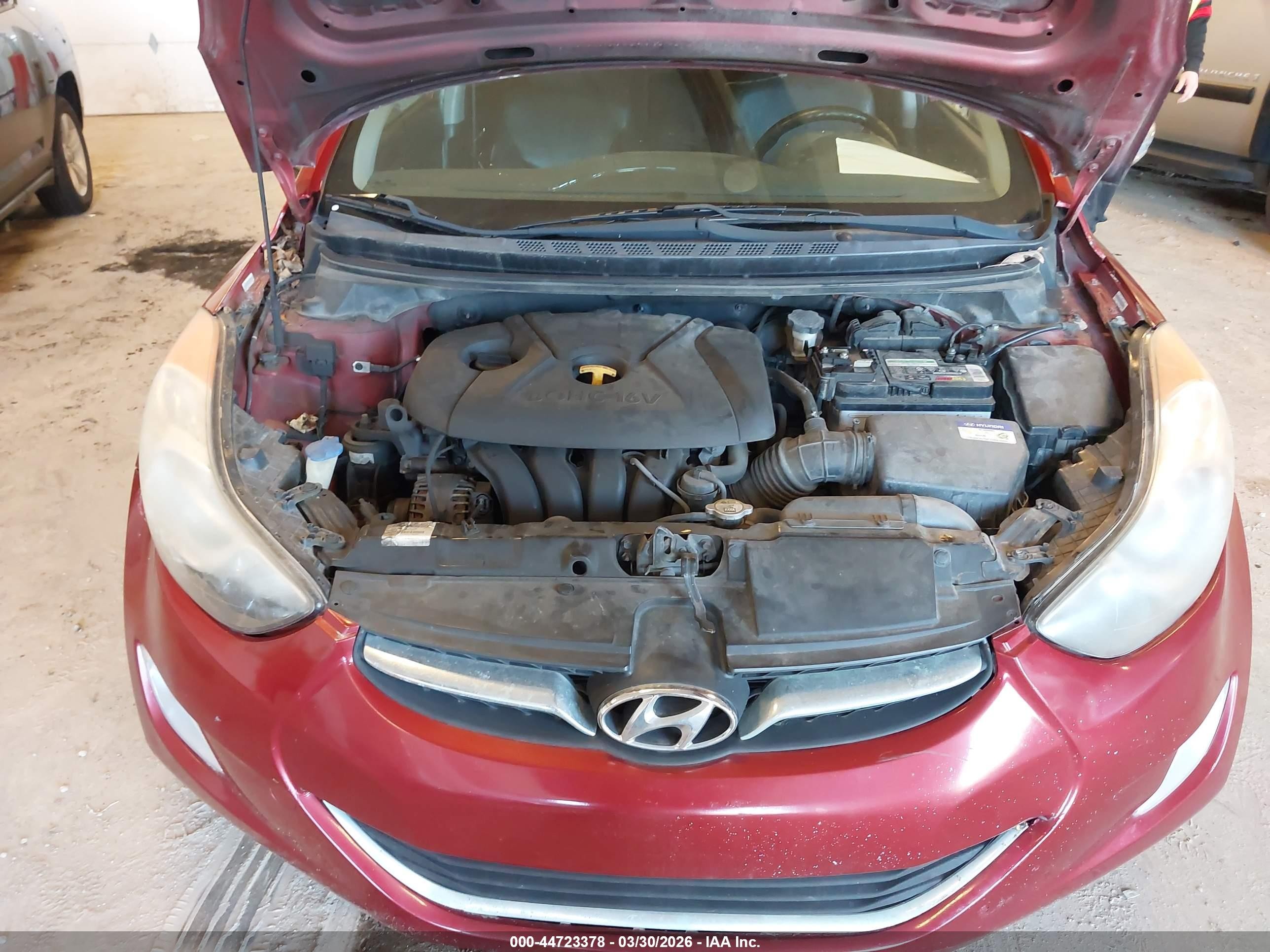 2012 Hyundai Elantra Limited (ulsan Plant) Красный vin: KMHDH4AE7CU468652