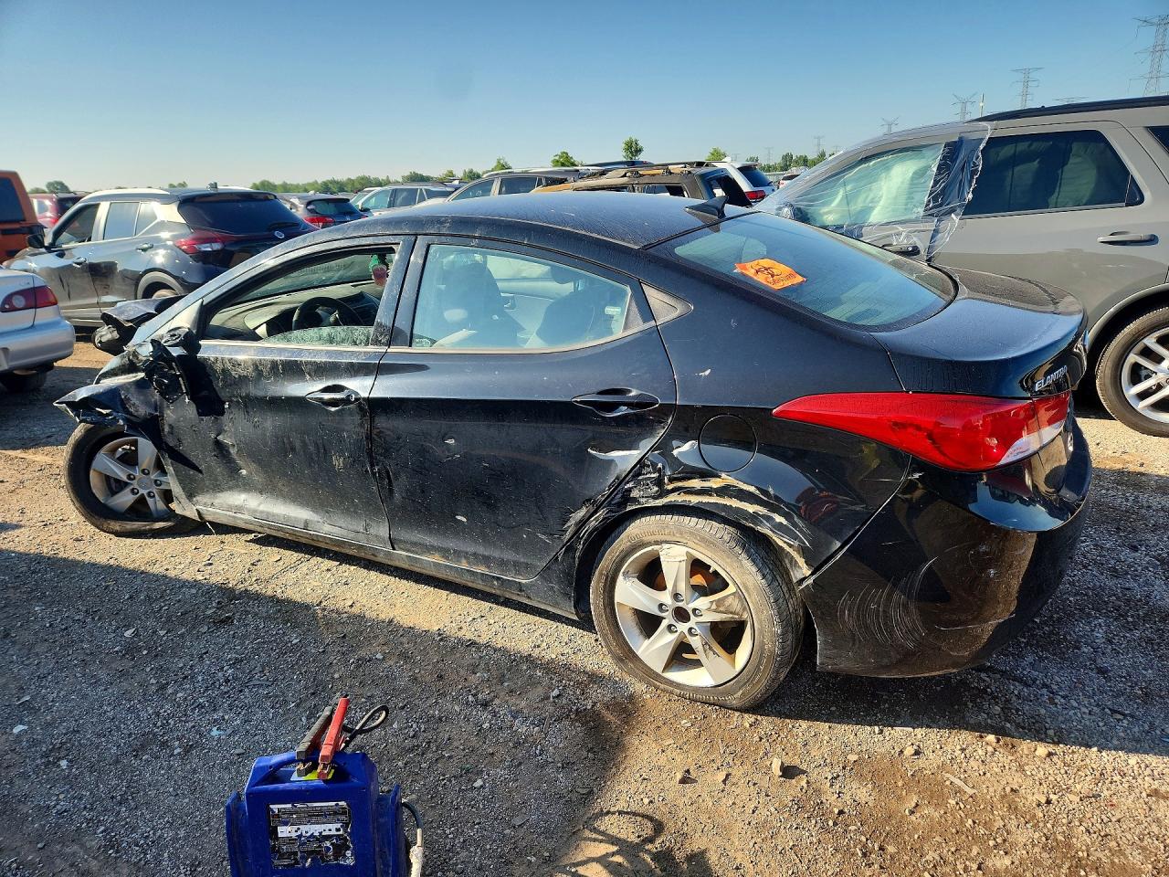 2013 Hyundai Elantra Gls Black vin: KMHDH4AE7DU005802