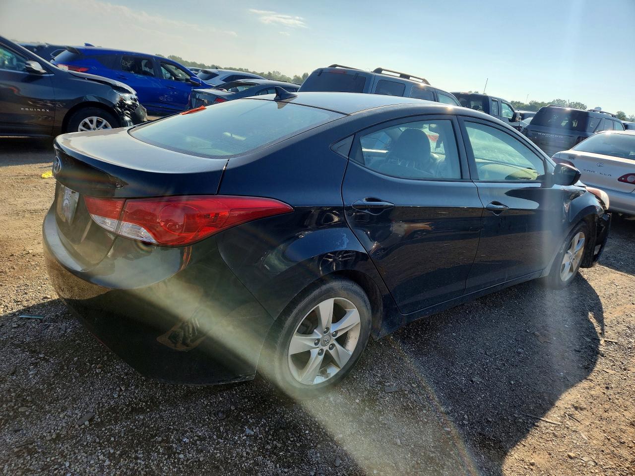 2013 Hyundai Elantra Gls Black vin: KMHDH4AE7DU005802