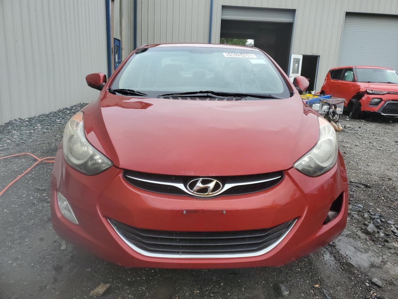 2013 Hyundai Elantra Gls Red vin: KMHDH4AE7DU535915 Damage: Hood, Dent(S) W/ Paint Dmg, > 12 Inches