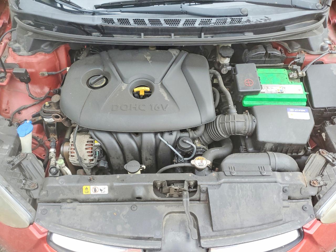 2013 Hyundai Elantra Gls Red vin: KMHDH4AE7DU535915
