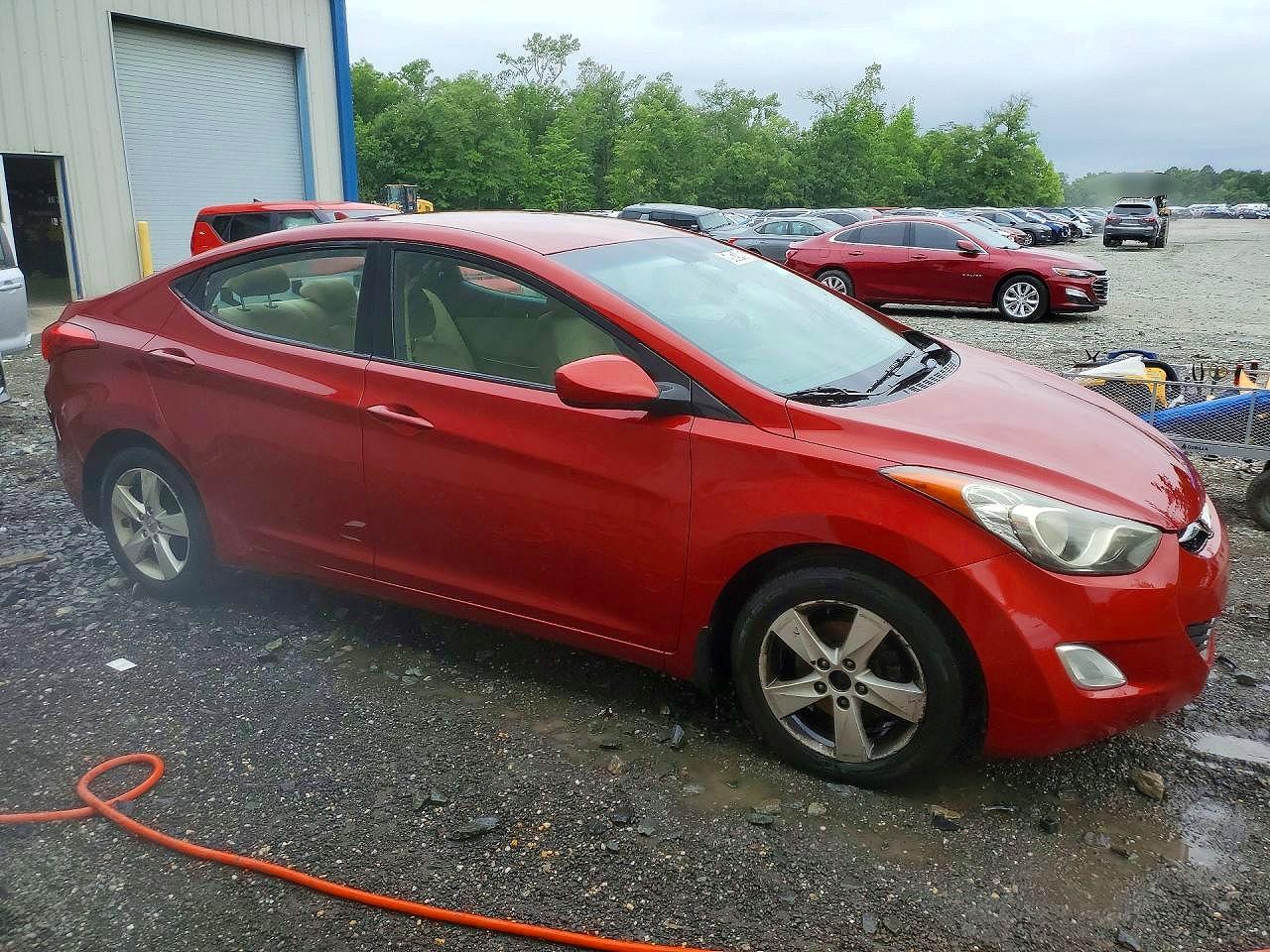 2013 Hyundai Elantra Gls Red vin: KMHDH4AE7DU535915