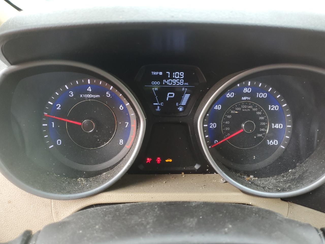 2013 Hyundai Elantra Gls Red vin: KMHDH4AE7DU535915 Damage: Warning Light - Air Bag, On, Unacceptable