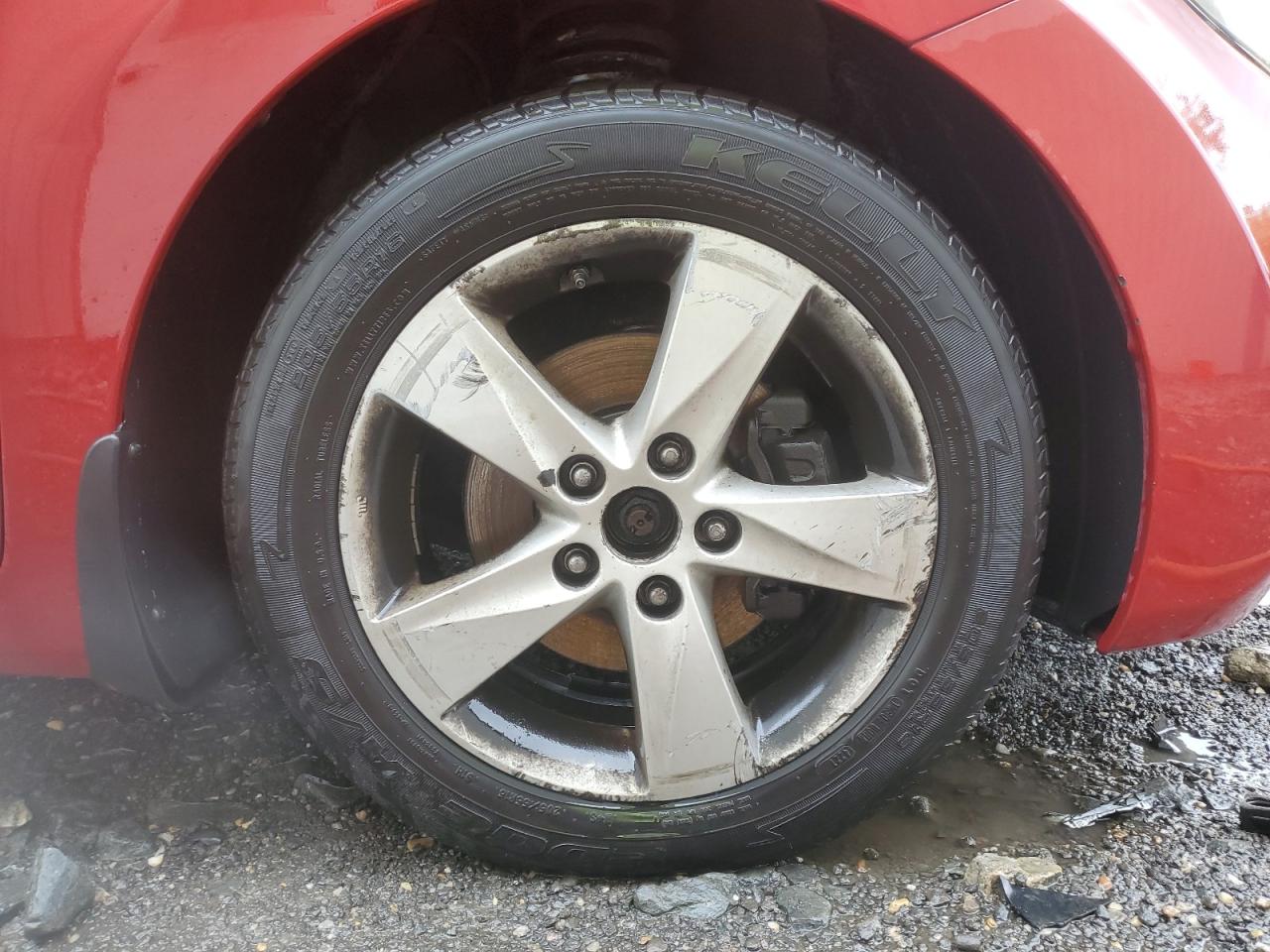 2013 Hyundai Elantra Gls Red vin: KMHDH4AE7DU535915 Damage: Right Front Wheel, Curb Rash, > 12 Inches