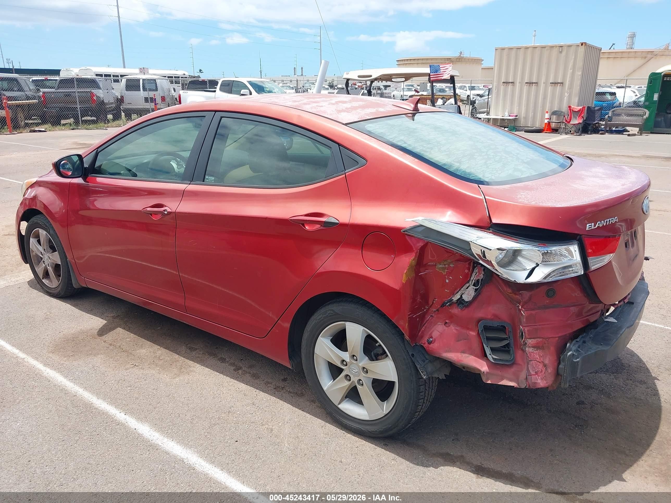 2013 Hyundai Elantra Gls Red vin: KMHDH4AE7DU538751