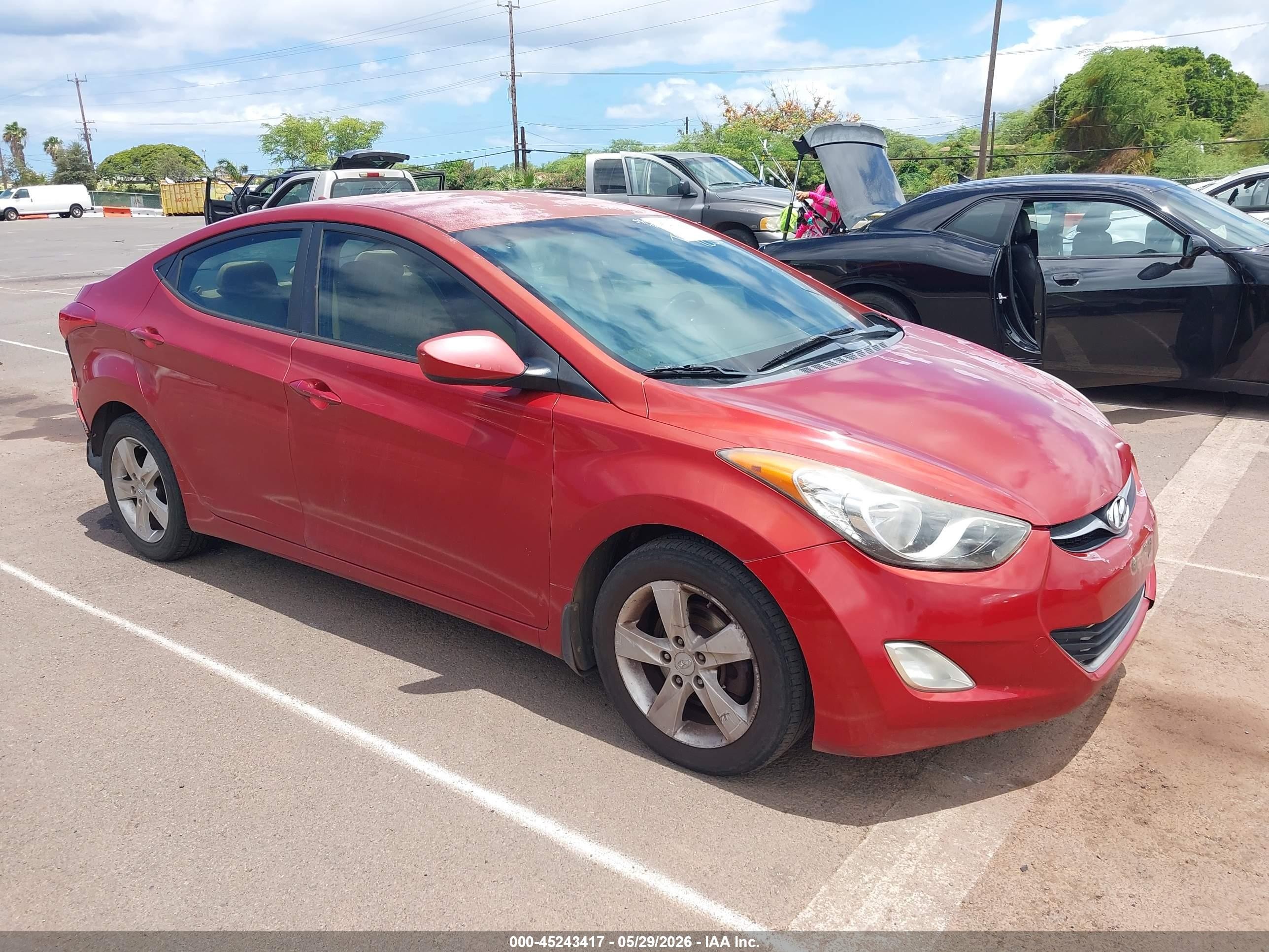2013 Hyundai Elantra Gls Красный vin: KMHDH4AE7DU538751