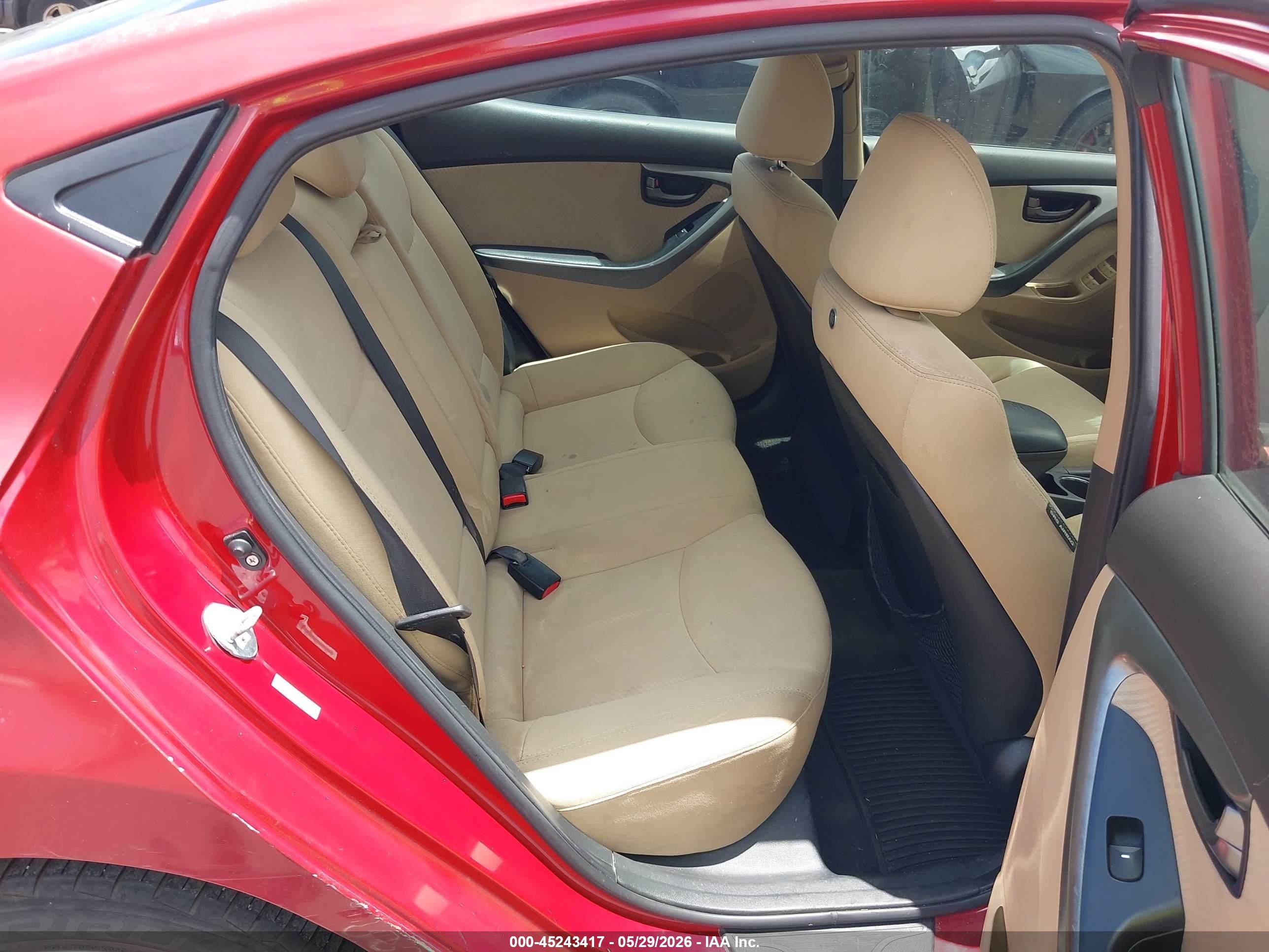 2013 Hyundai Elantra Gls Red vin: KMHDH4AE7DU538751