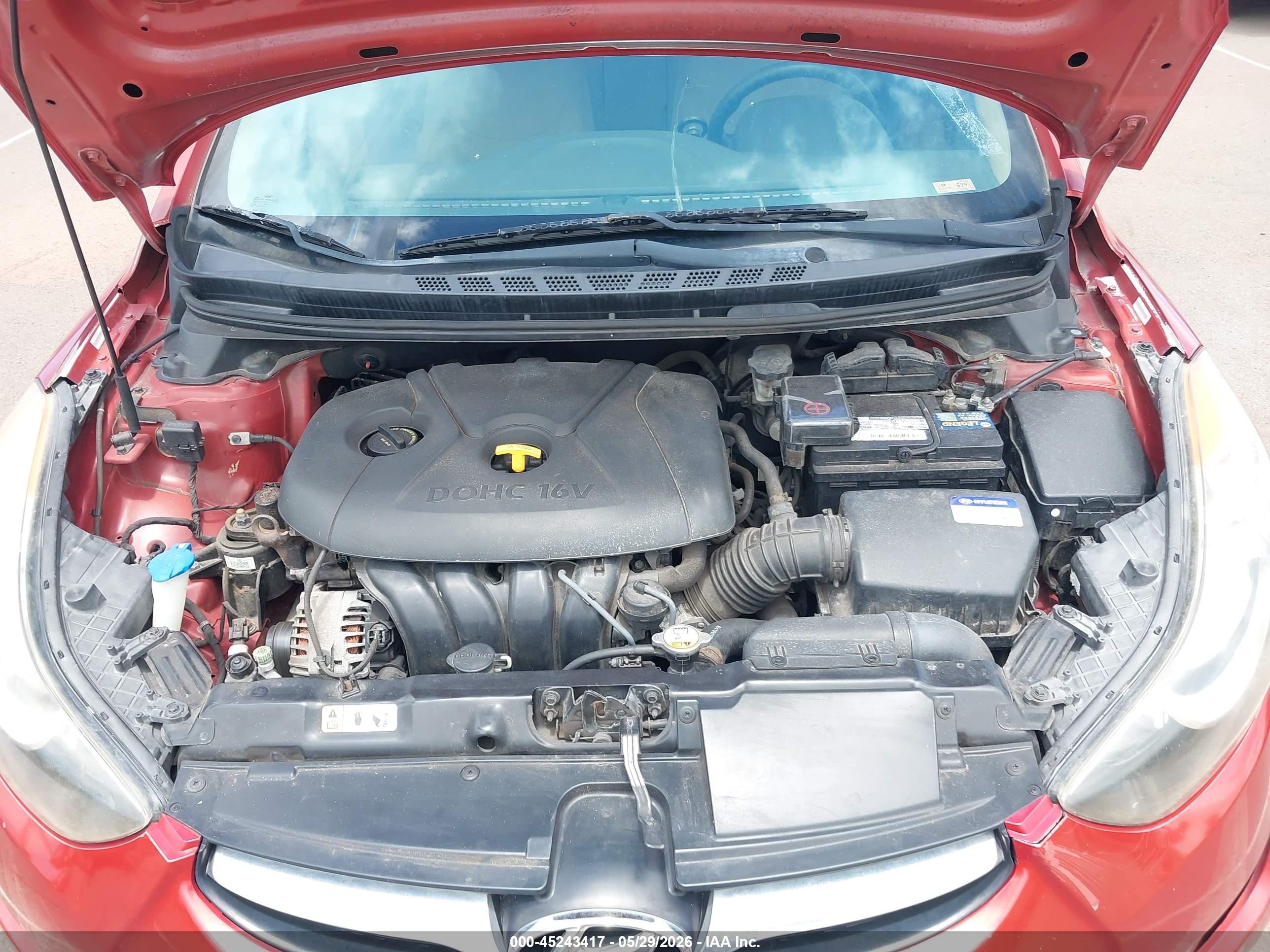 2013 Hyundai Elantra Gls Red vin: KMHDH4AE7DU538751