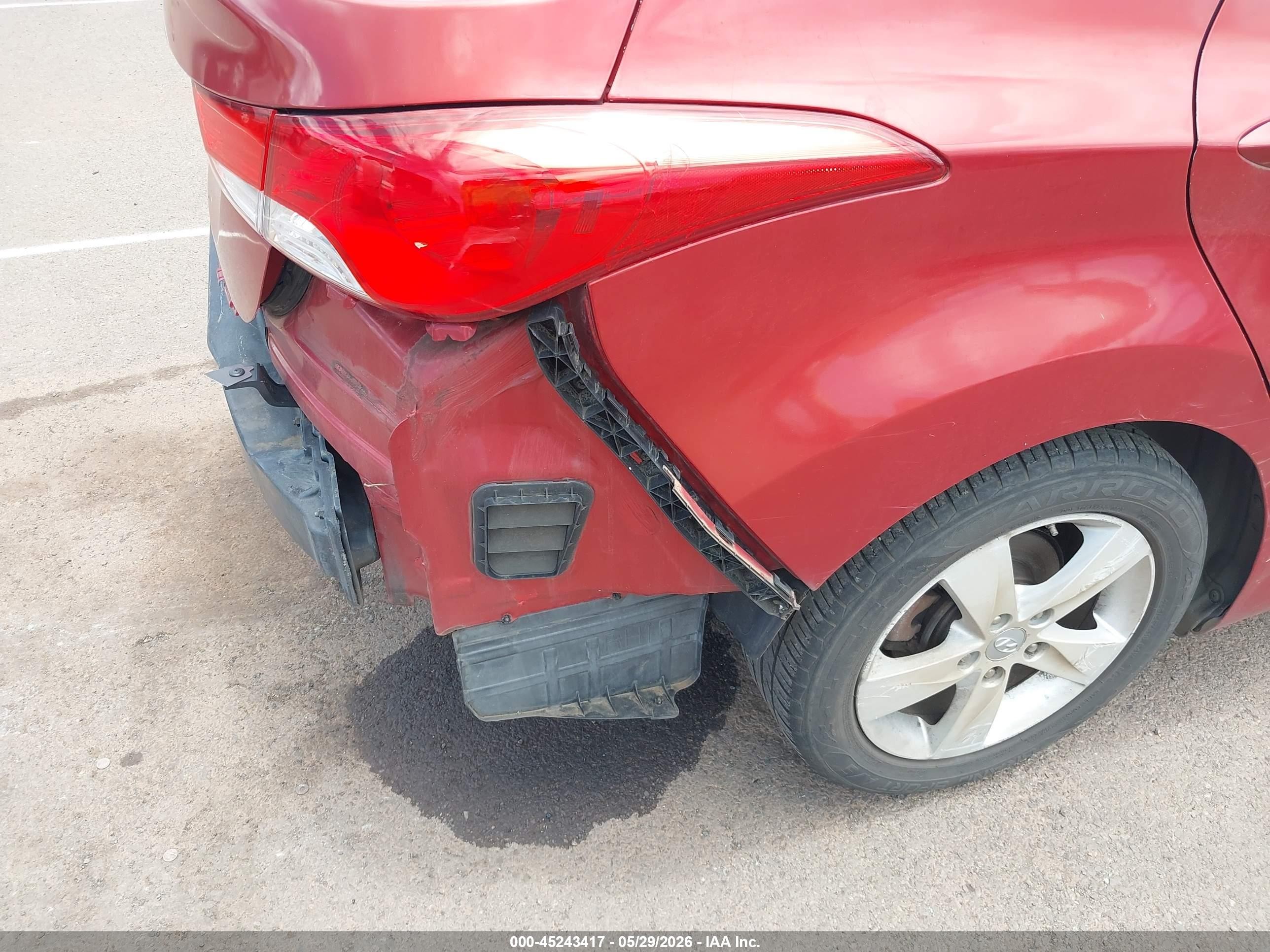 2013 Hyundai Elantra Gls Red vin: KMHDH4AE7DU538751