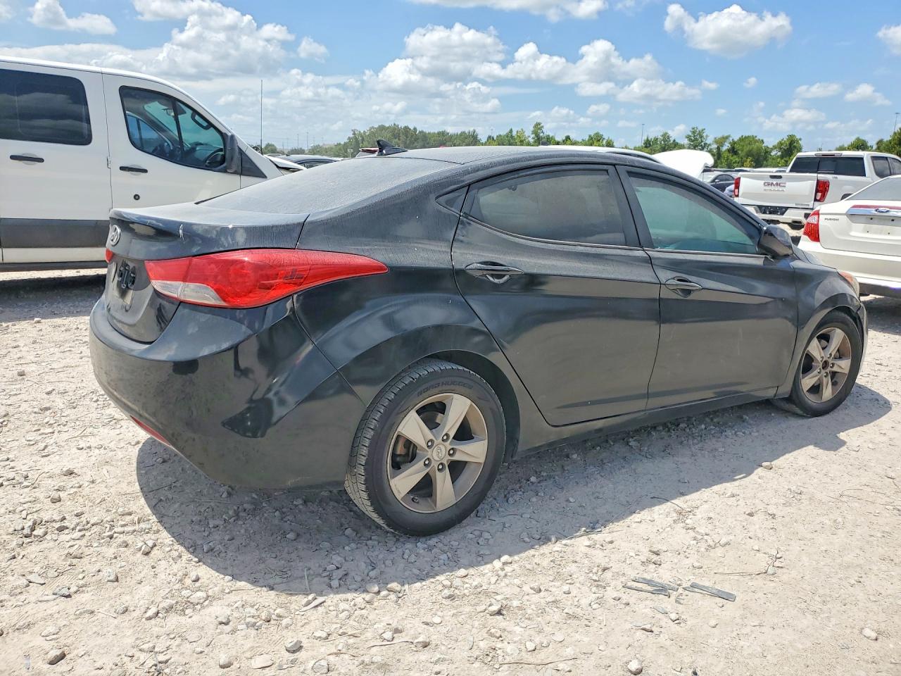 2013 Hyundai Elantra Gls Black vin: KMHDH4AE7DU549250