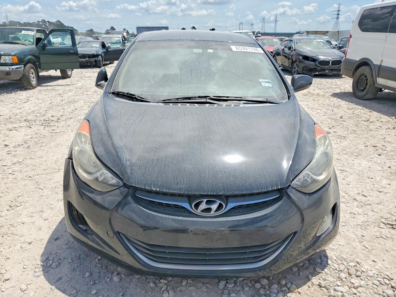 2013 Hyundai Elantra Gls Black vin: KMHDH4AE7DU549250