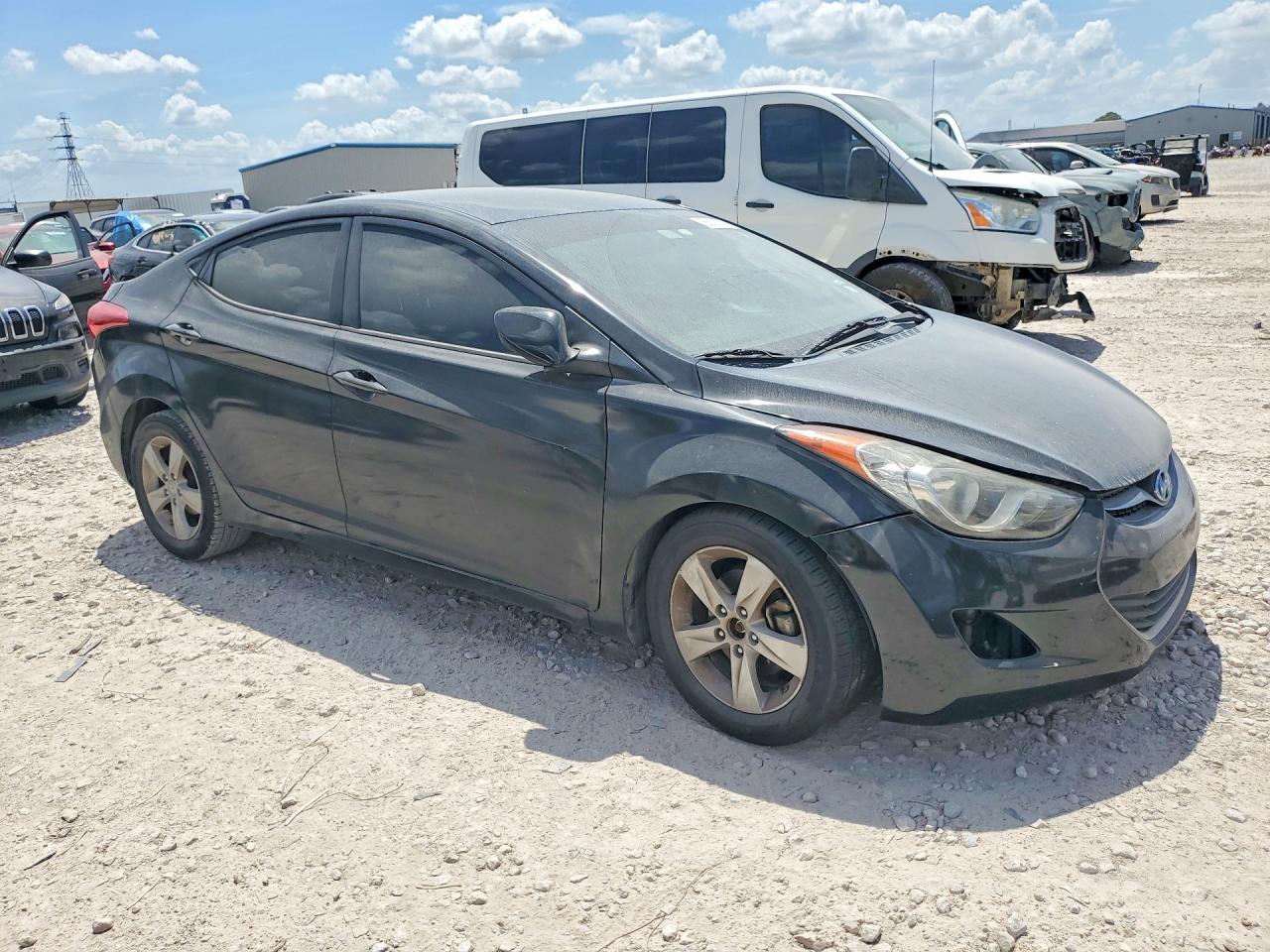 2013 Hyundai Elantra Gls Black vin: KMHDH4AE7DU549250