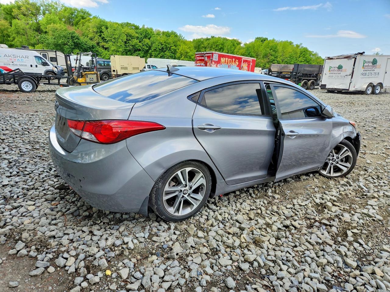 2013 Hyundai Elantra Gls Silver vin: KMHDH4AE7DU556330
