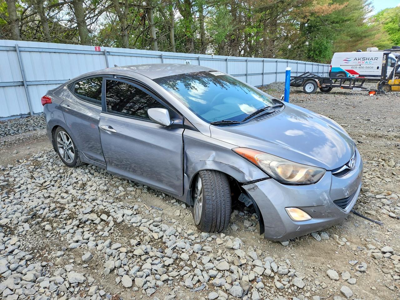 2013 Hyundai Elantra Gls Silver vin: KMHDH4AE7DU556330
