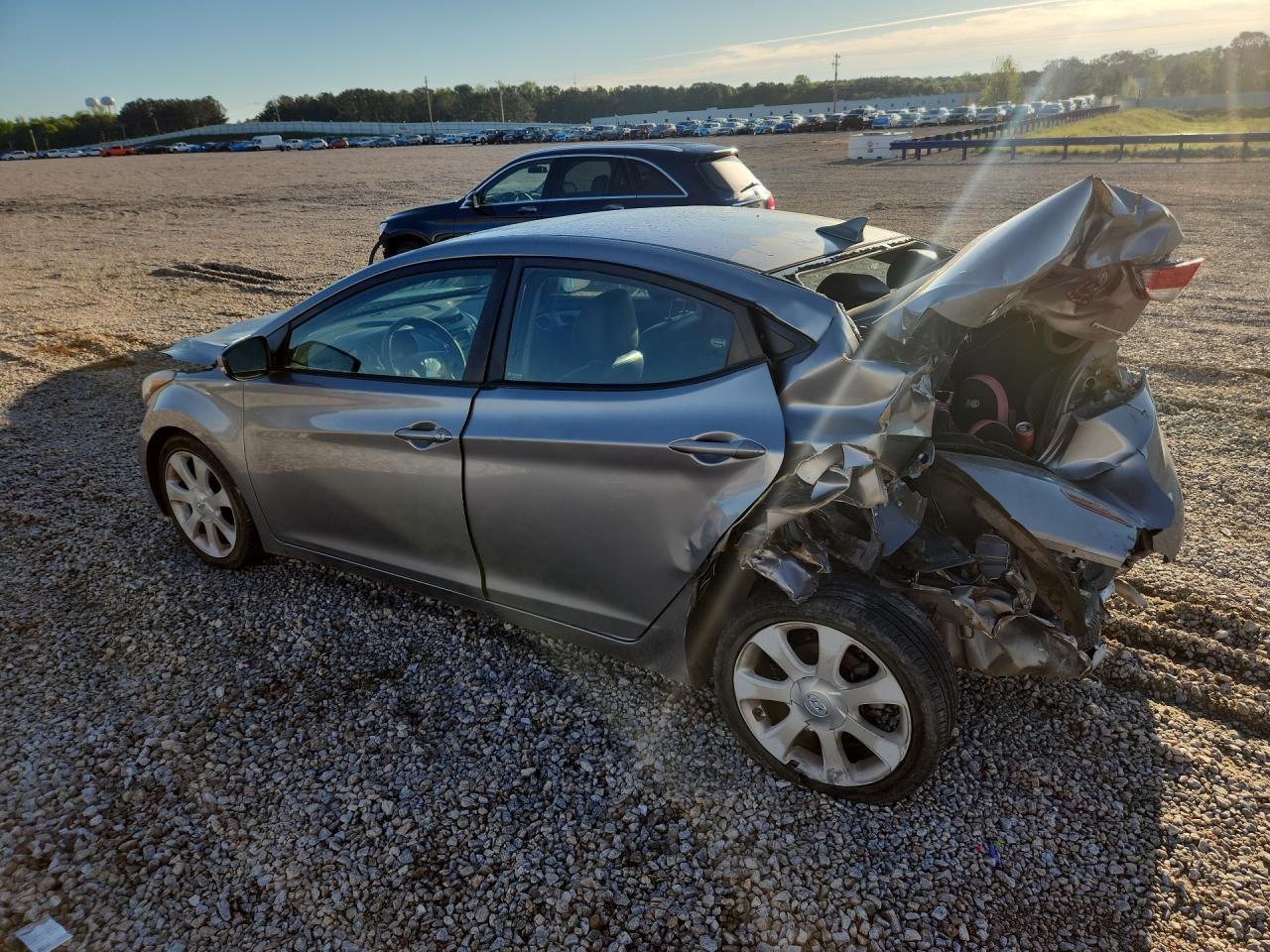 2013 Hyundai Elantra Limited Gray vin: KMHDH4AE7DU575248
