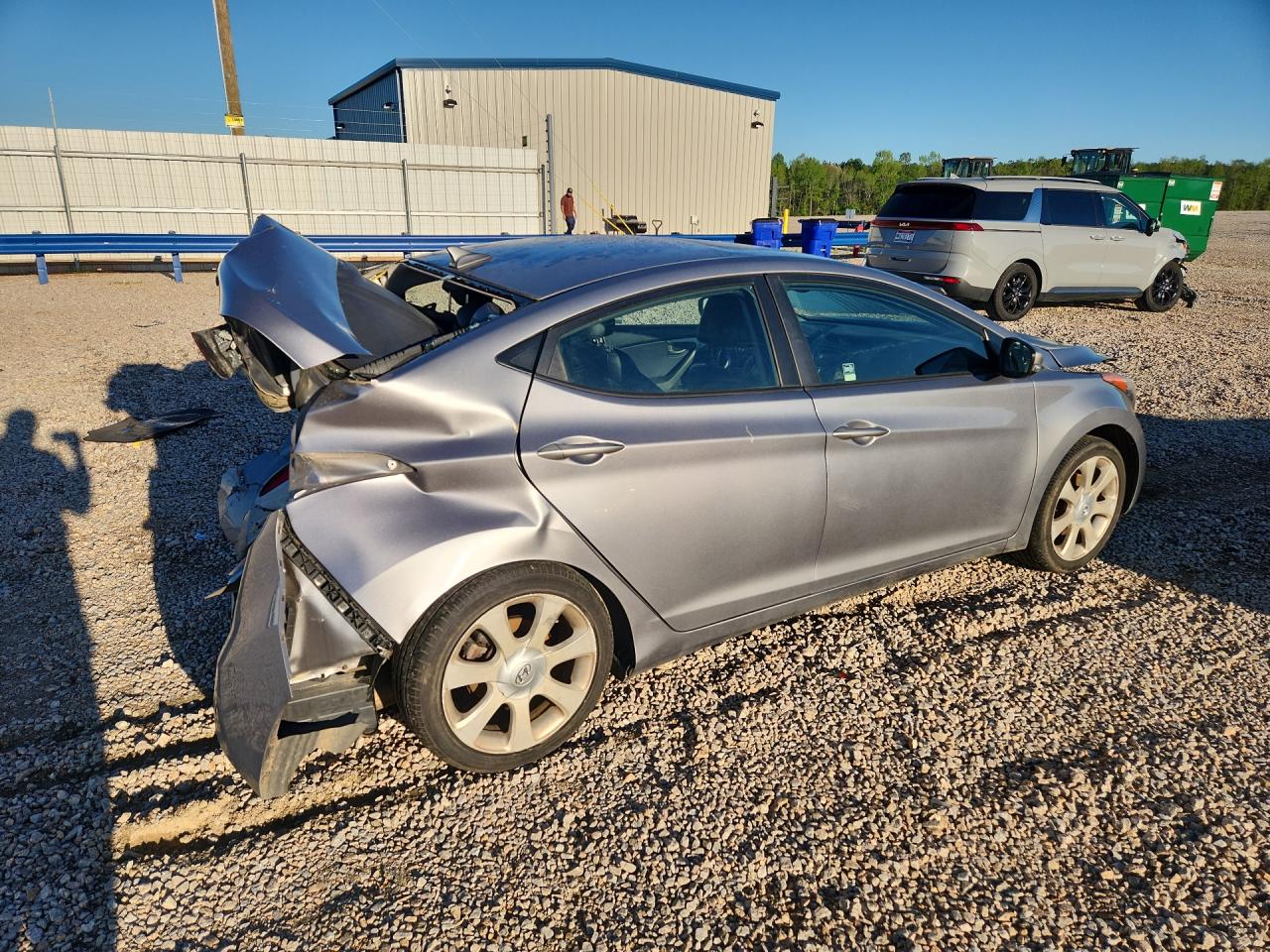 2013 Hyundai Elantra Limited Gray vin: KMHDH4AE7DU575248
