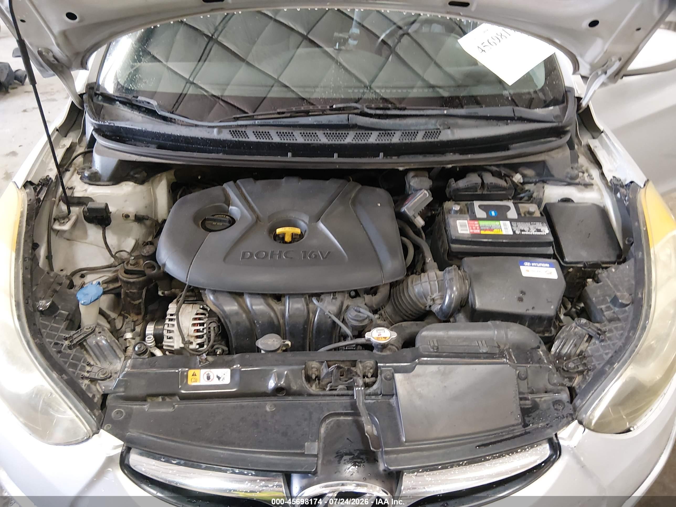2013 Hyundai Elantra Gls Серебряный vin: KMHDH4AE7DU606658