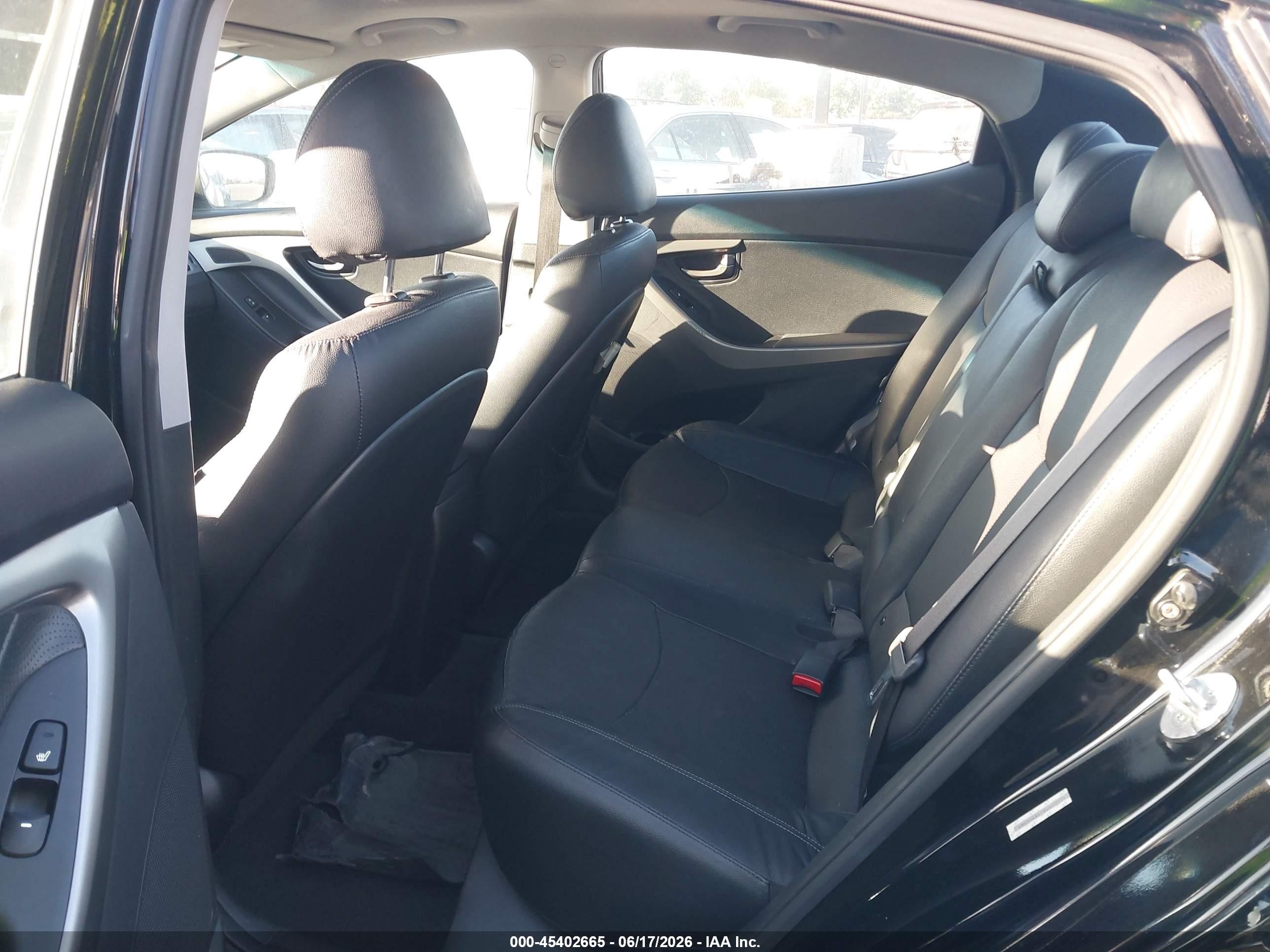 2013 Hyundai Elantra Limited Black vin: KMHDH4AE7DU620771
