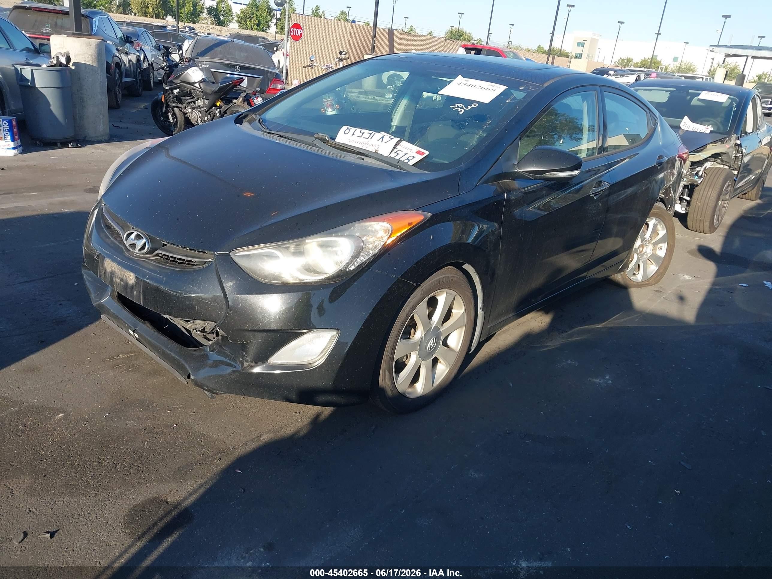 2013 Hyundai Elantra Limited Black vin: KMHDH4AE7DU620771