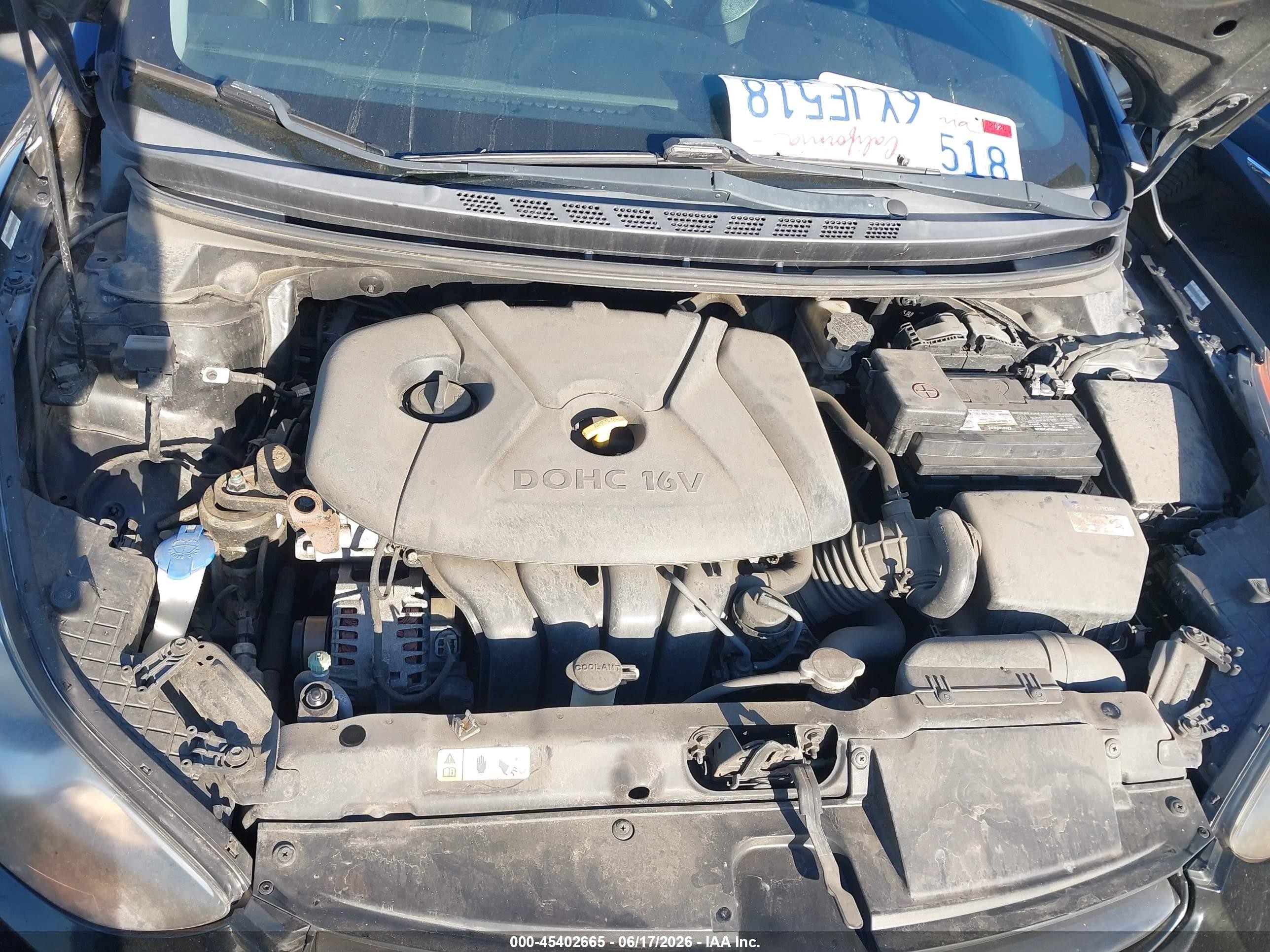 2013 Hyundai Elantra Limited Black vin: KMHDH4AE7DU620771