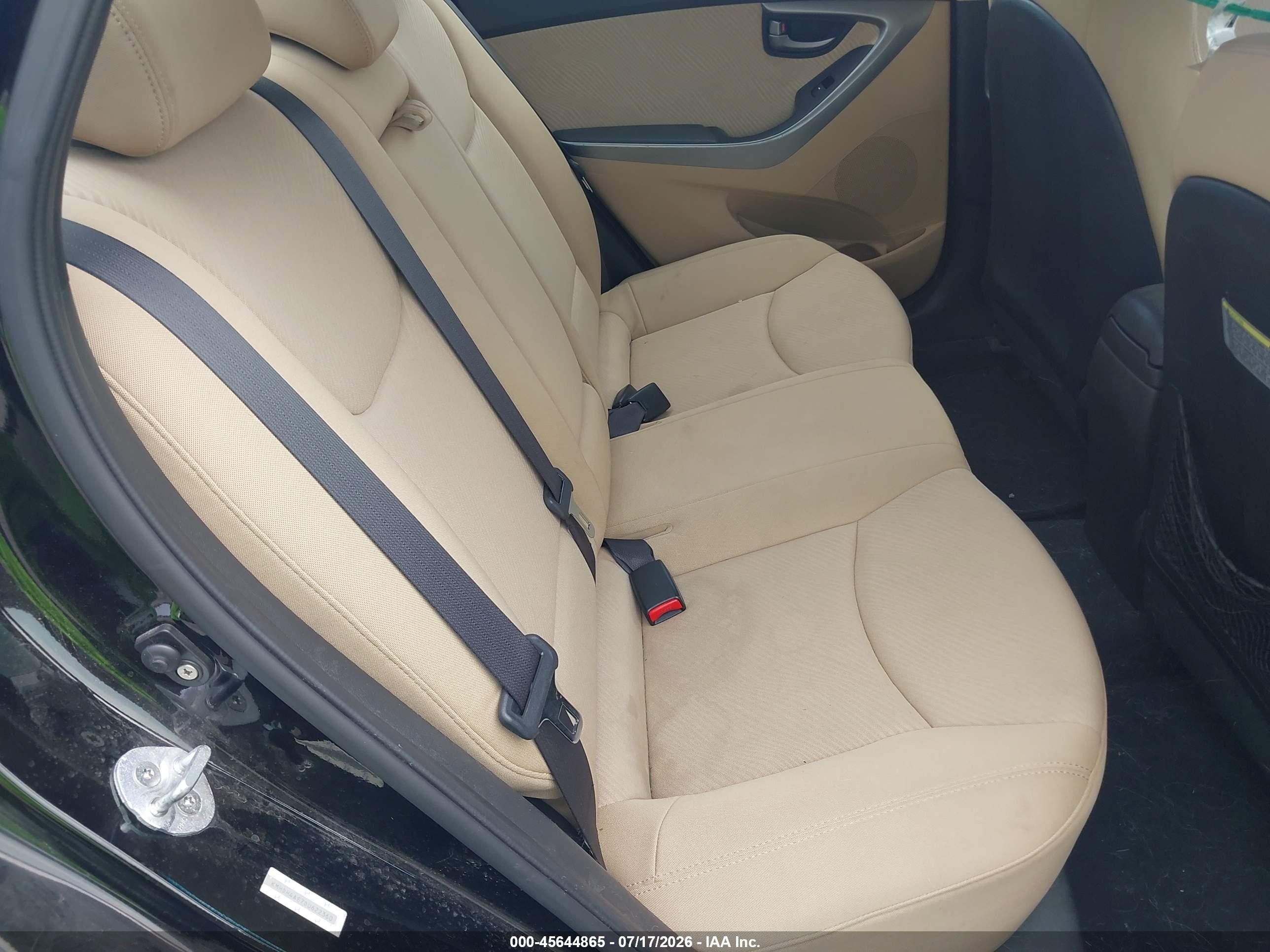2013 Hyundai Elantra Gls Black vin: KMHDH4AE7DU622360