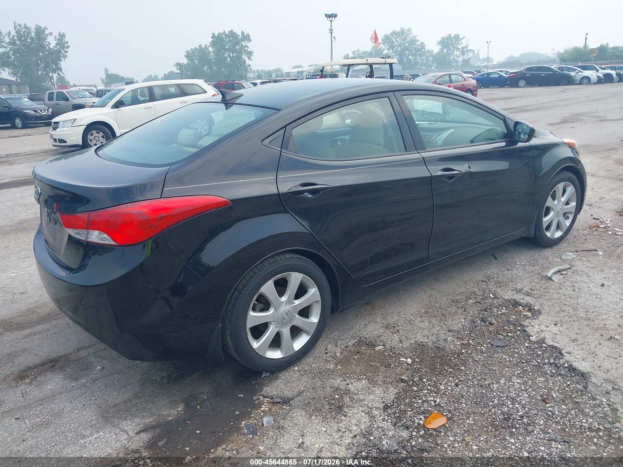 2013 Hyundai Elantra Gls Black vin: KMHDH4AE7DU622360