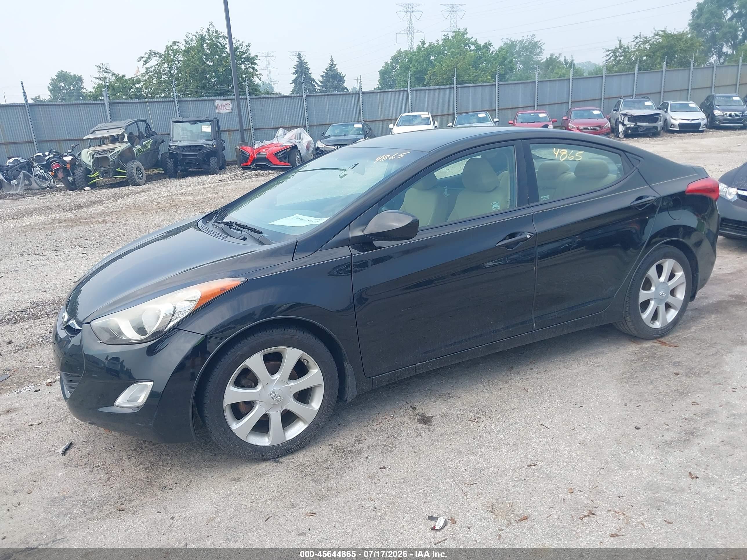 2013 Hyundai Elantra Gls Black vin: KMHDH4AE7DU622360