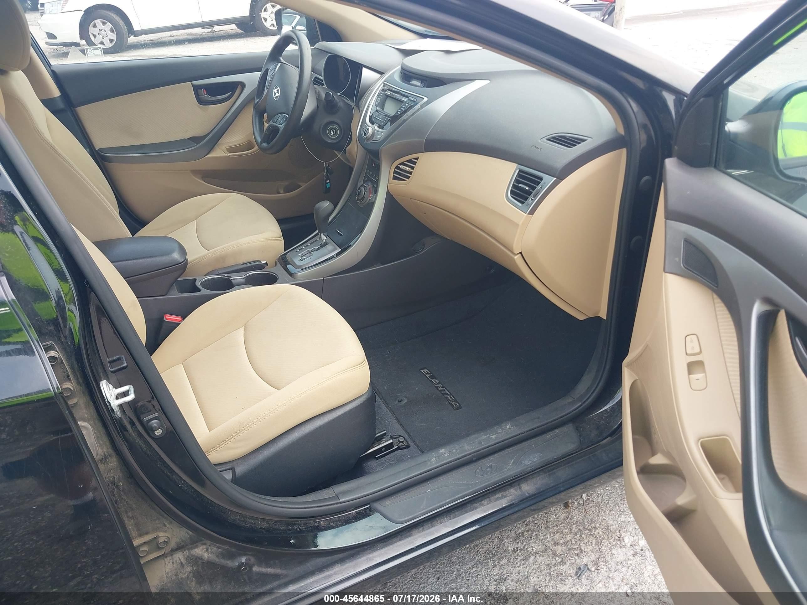 2013 Hyundai Elantra Gls Black vin: KMHDH4AE7DU622360