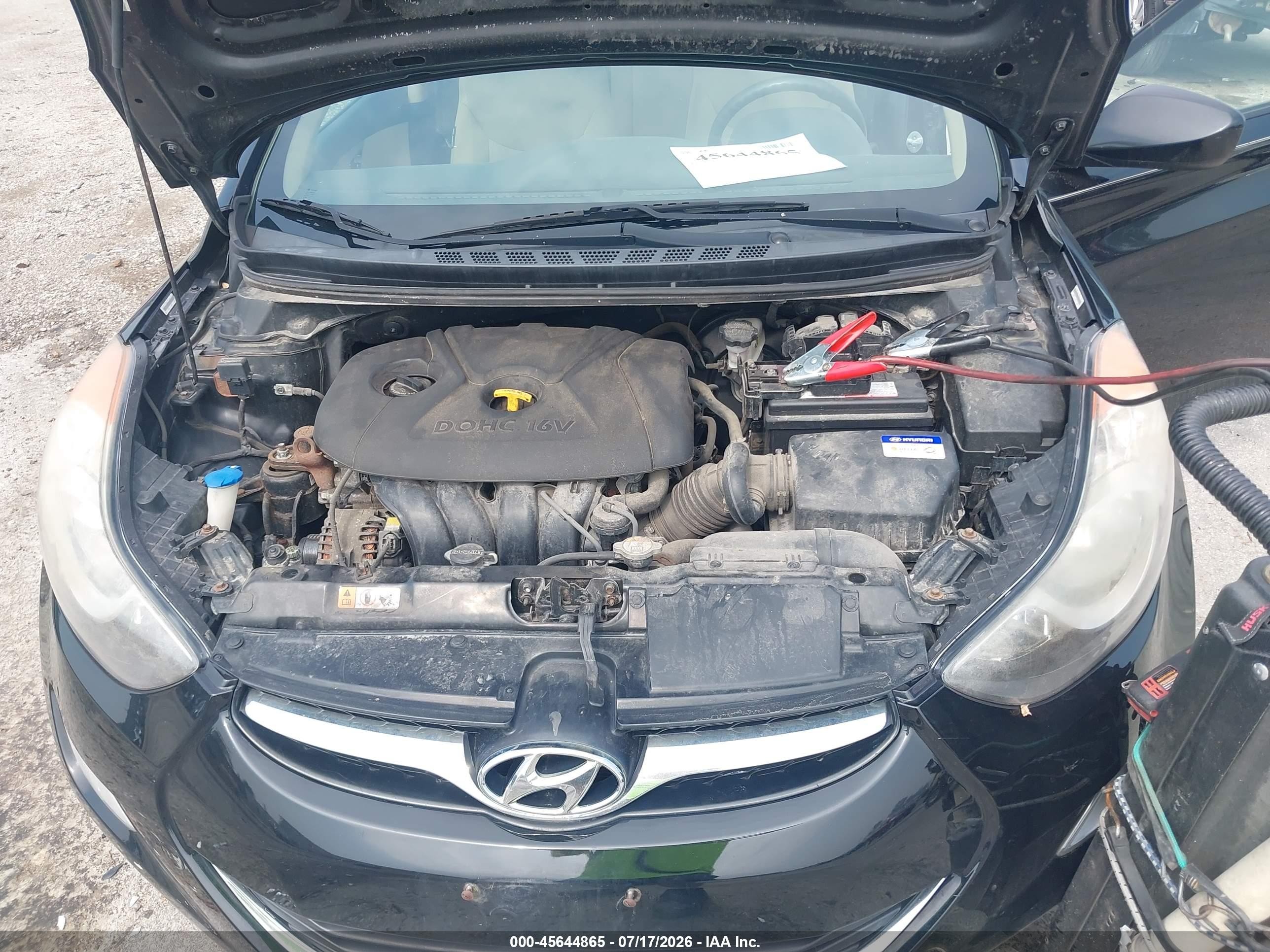 2013 Hyundai Elantra Gls Black vin: KMHDH4AE7DU622360
