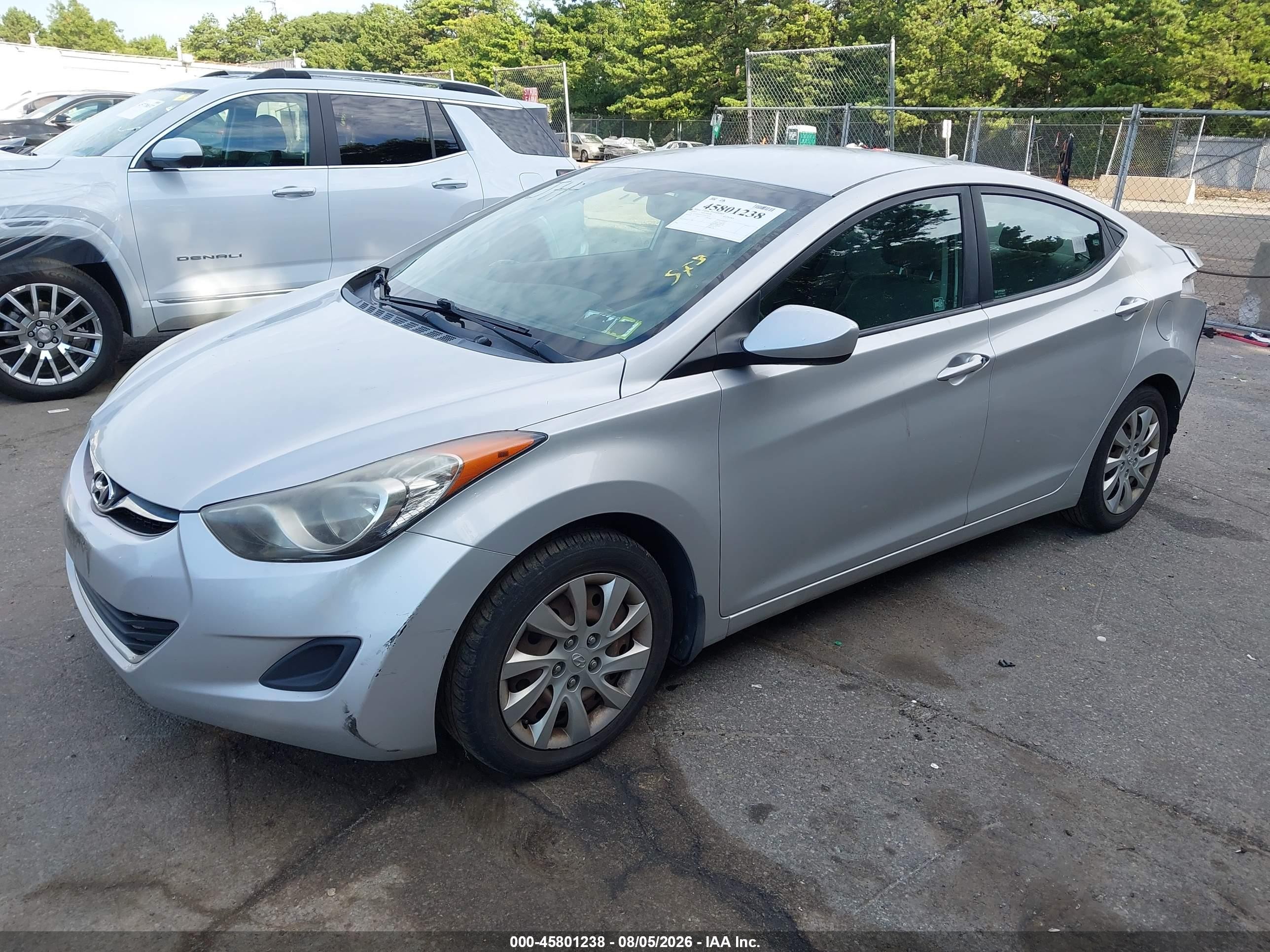 2013 Hyundai Elantra Gls Silver vin: KMHDH4AE7DU626070