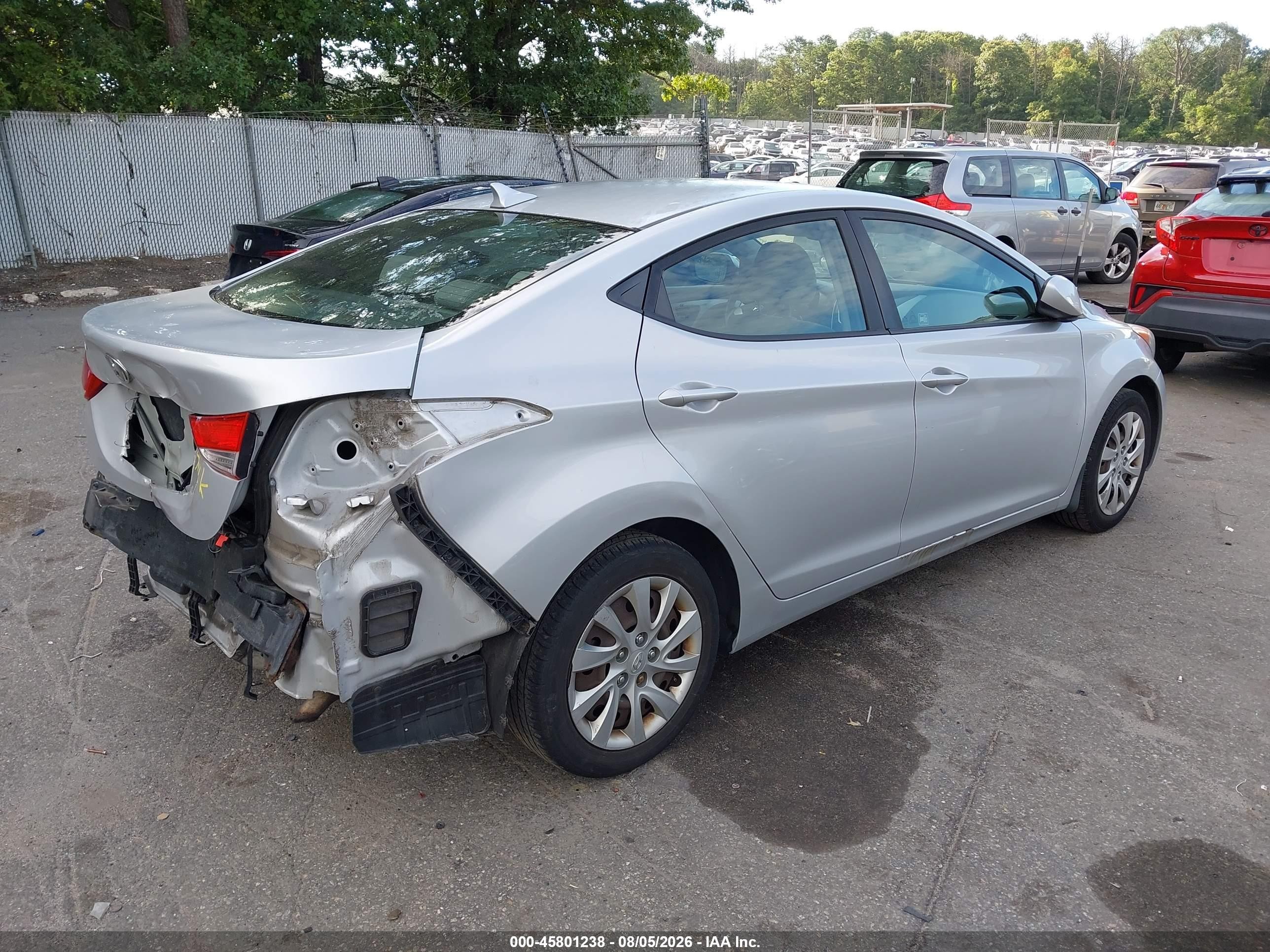 2013 Hyundai Elantra Gls Silver vin: KMHDH4AE7DU626070