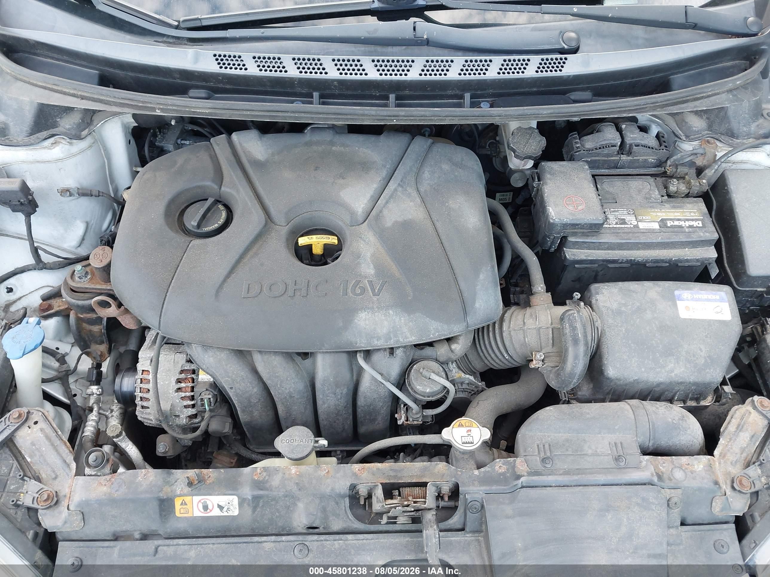 2013 Hyundai Elantra Gls Silver vin: KMHDH4AE7DU626070
