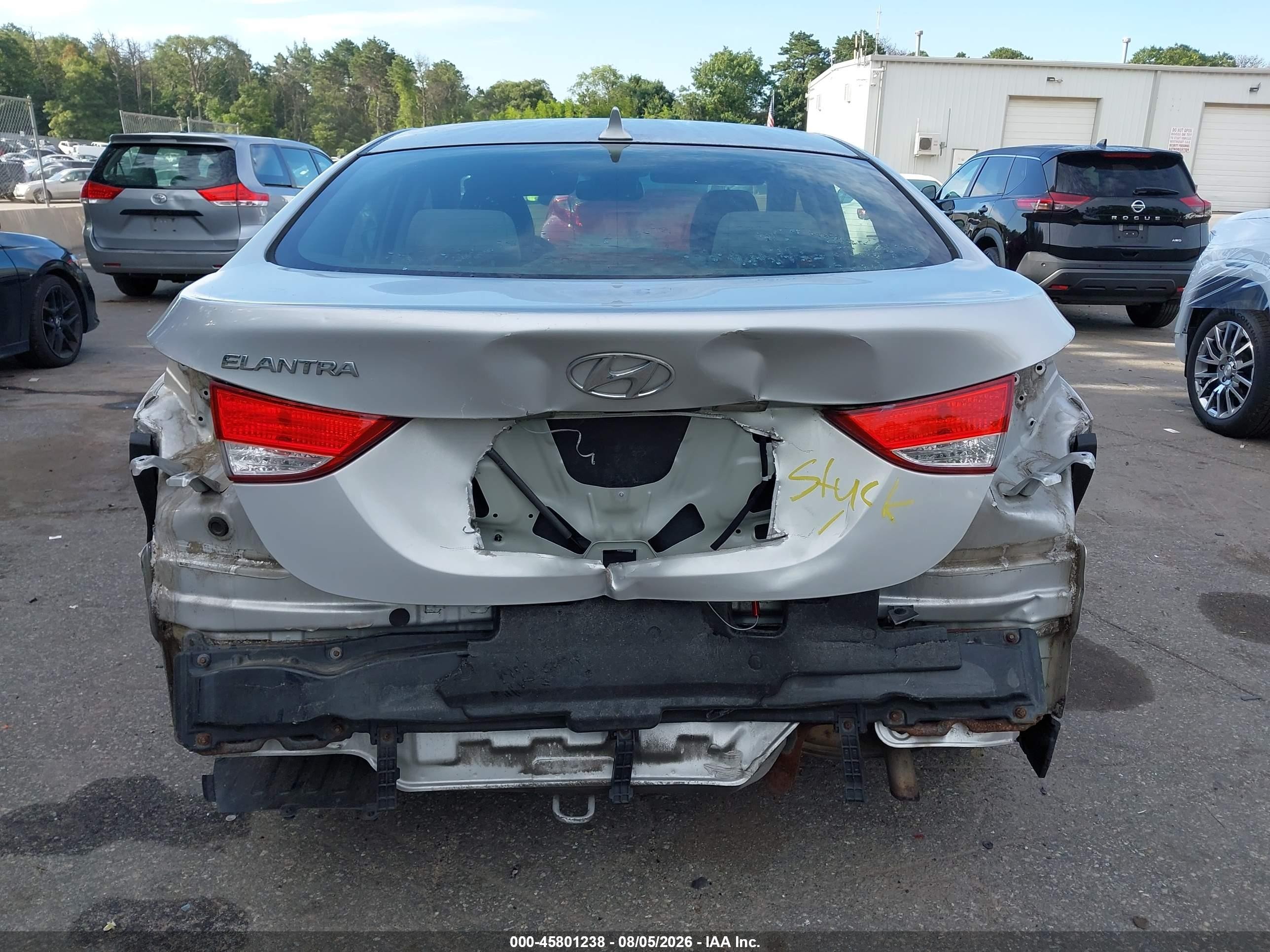 2013 Hyundai Elantra Gls Silver vin: KMHDH4AE7DU626070