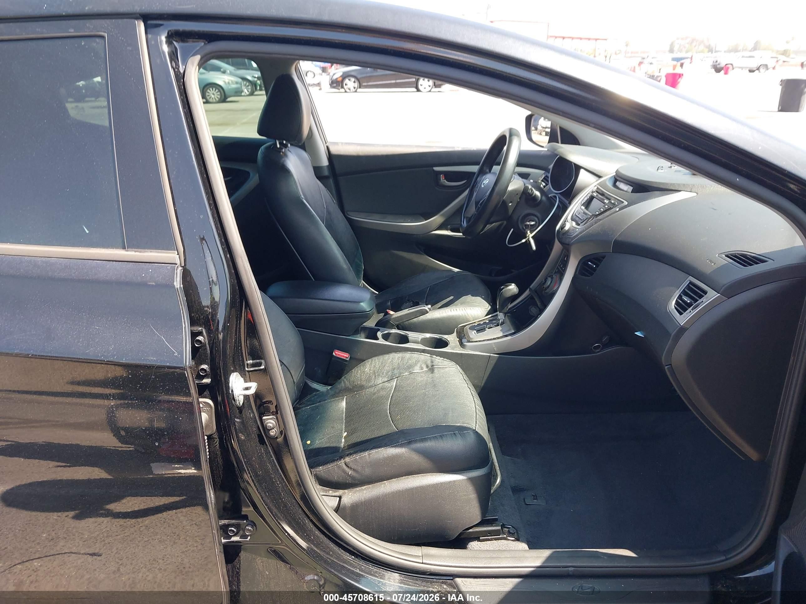 2013 Hyundai Elantra Limited Черный vin: KMHDH4AE7DU631298