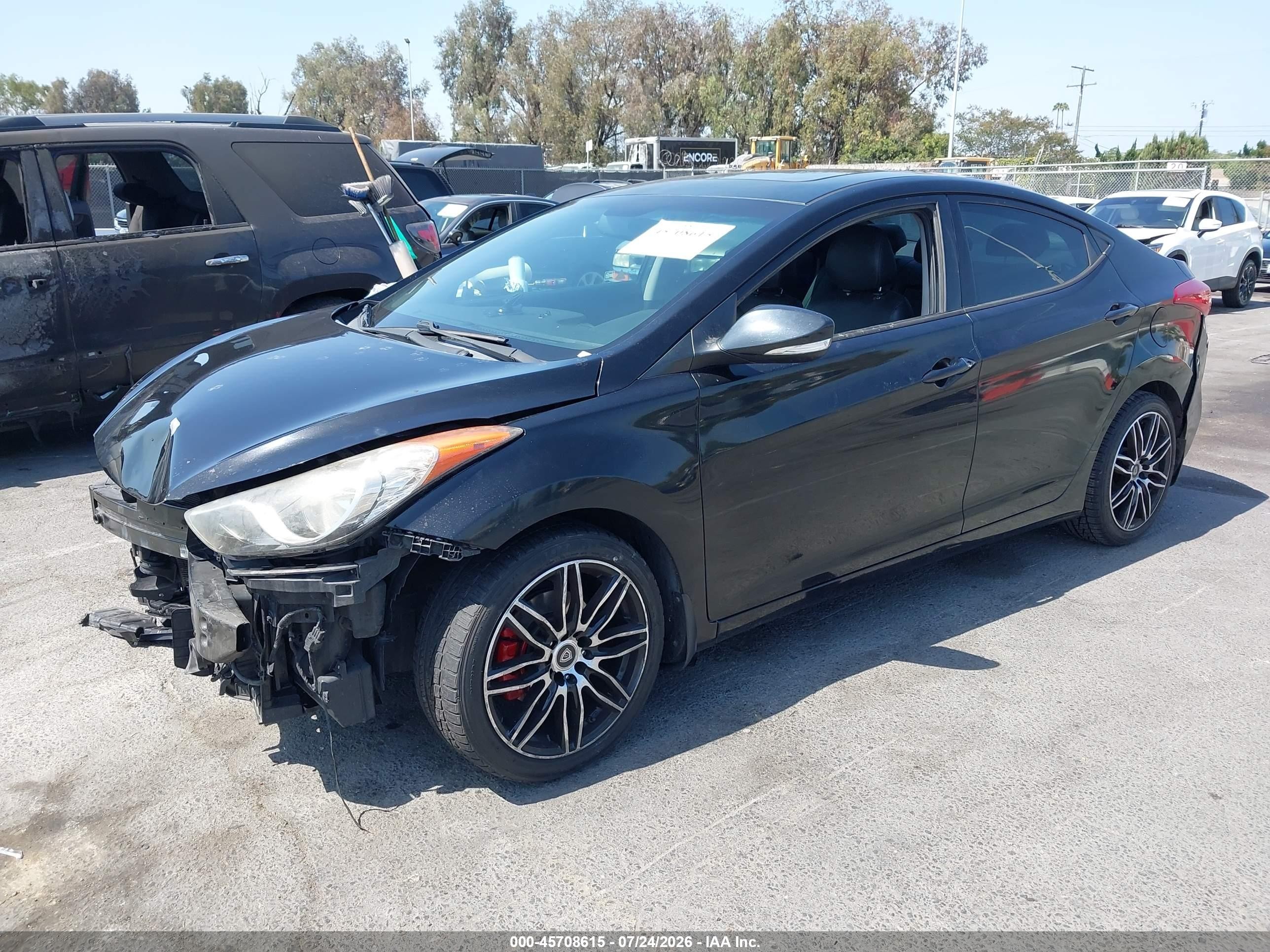 2013 Hyundai Elantra Limited Черный vin: KMHDH4AE7DU631298