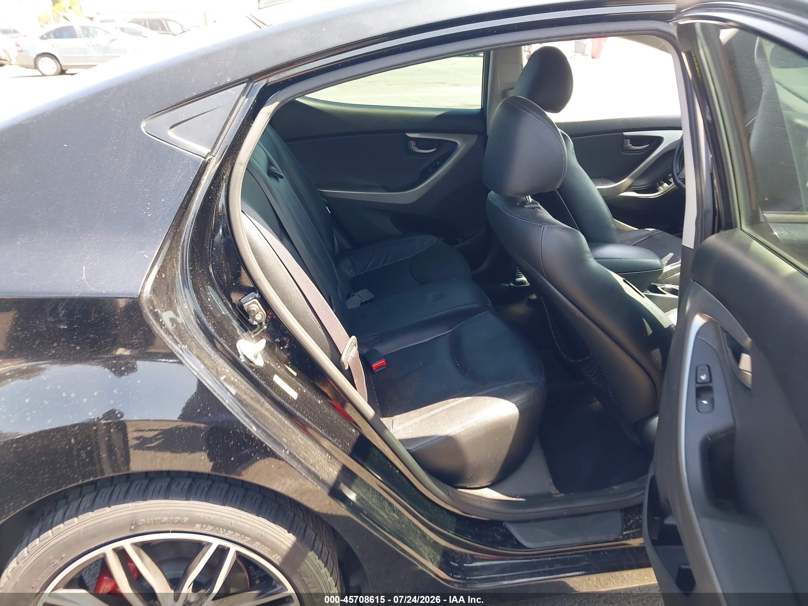 2013 Hyundai Elantra Limited Черный vin: KMHDH4AE7DU631298