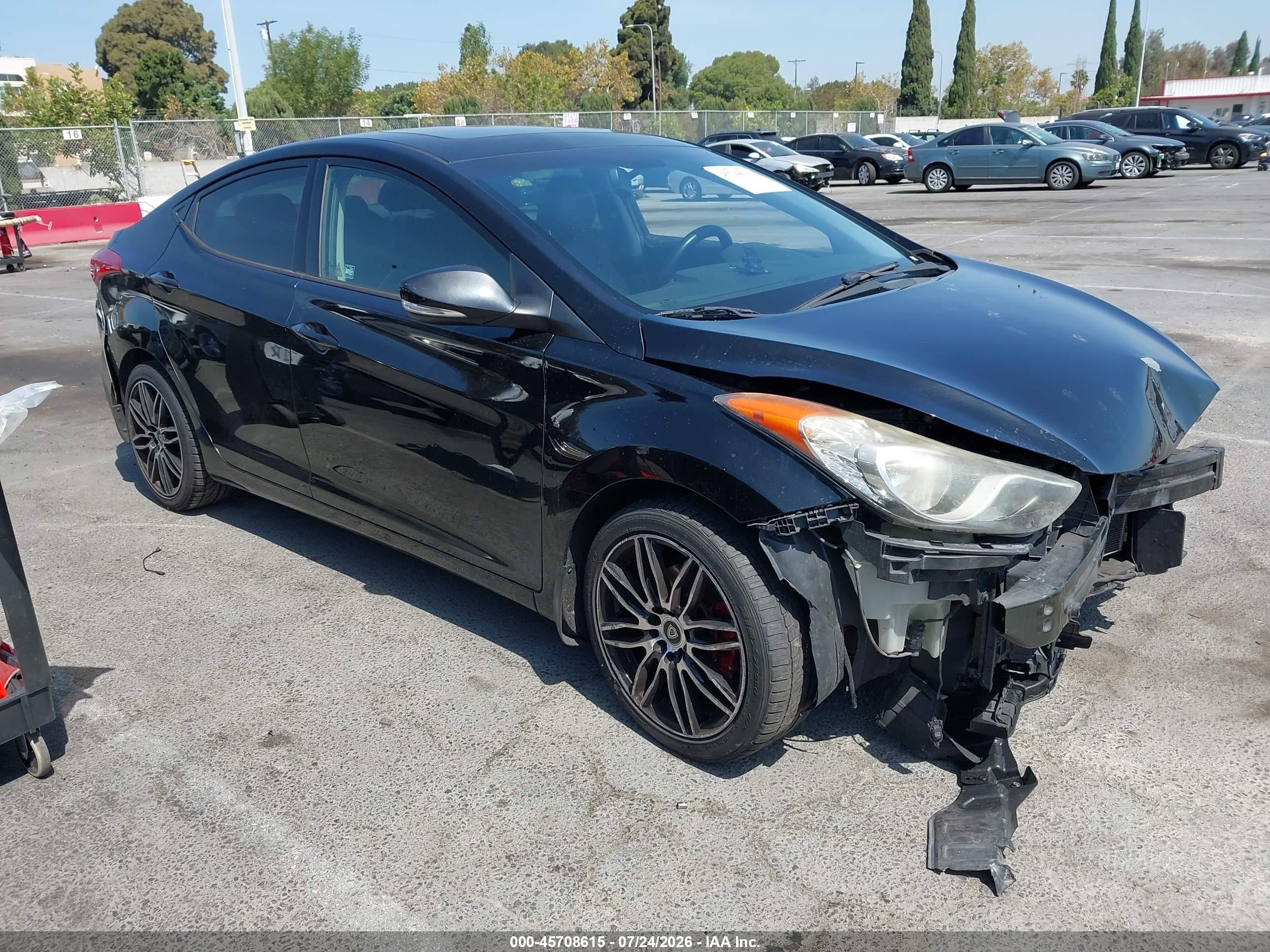 2013 Hyundai Elantra Limited Черный vin: KMHDH4AE7DU631298