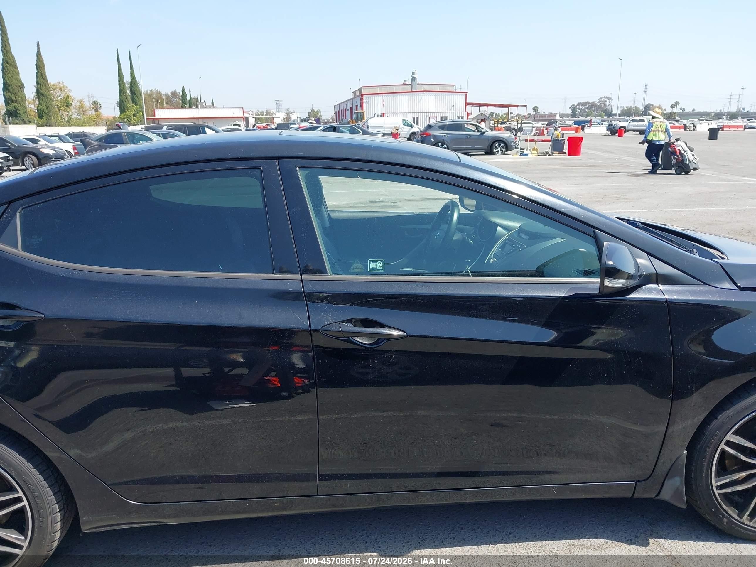 2013 Hyundai Elantra Limited Черный vin: KMHDH4AE7DU631298