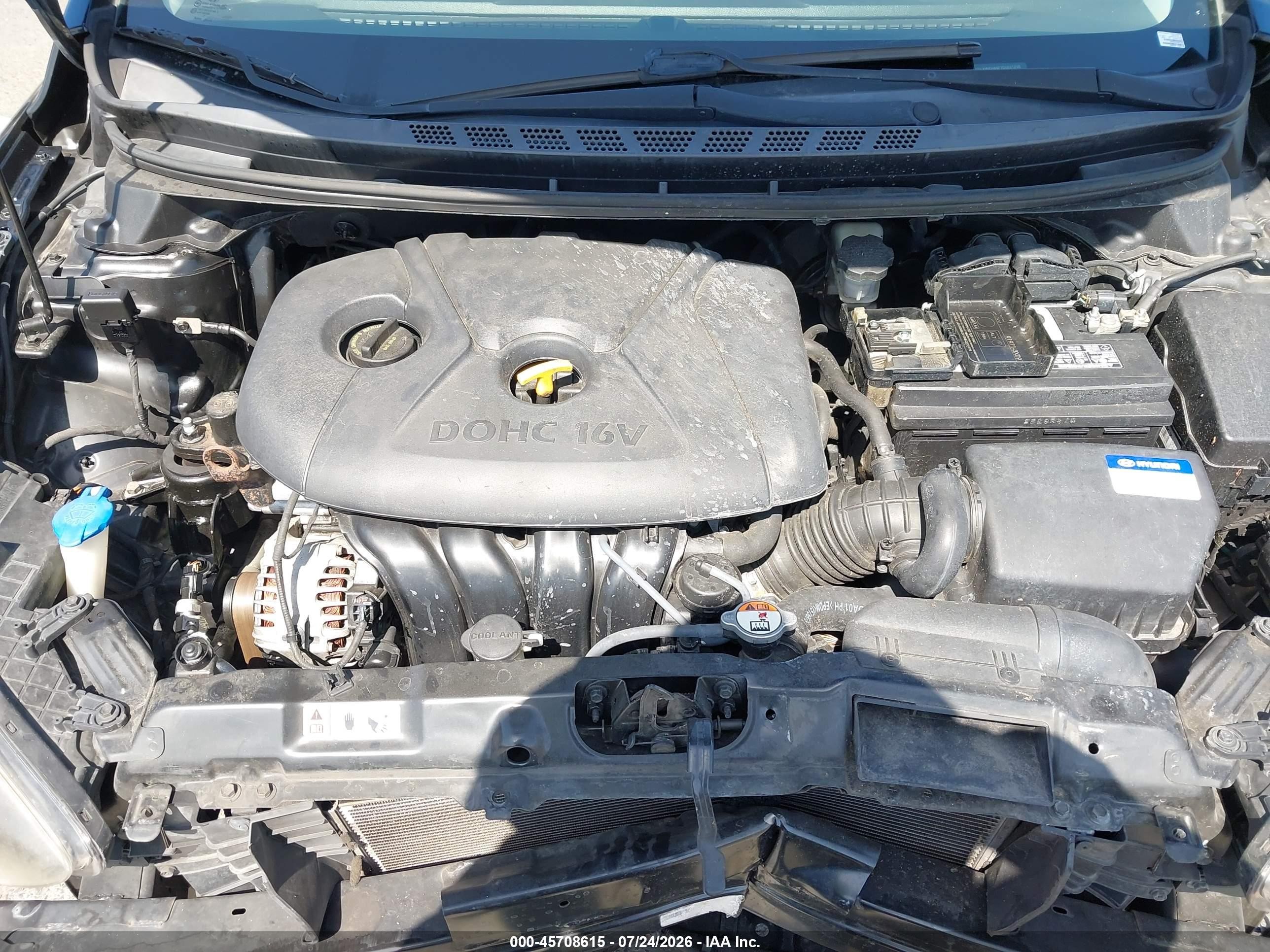 2013 Hyundai Elantra Limited Черный vin: KMHDH4AE7DU631298