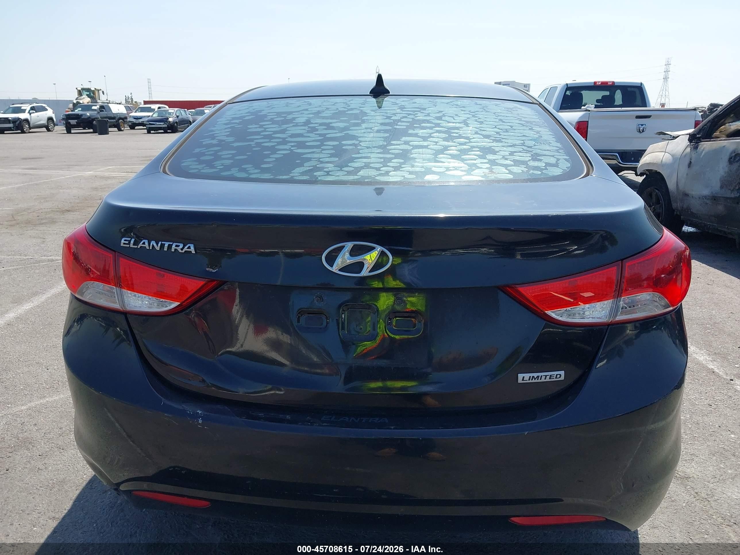 2013 Hyundai Elantra Limited Черный vin: KMHDH4AE7DU631298