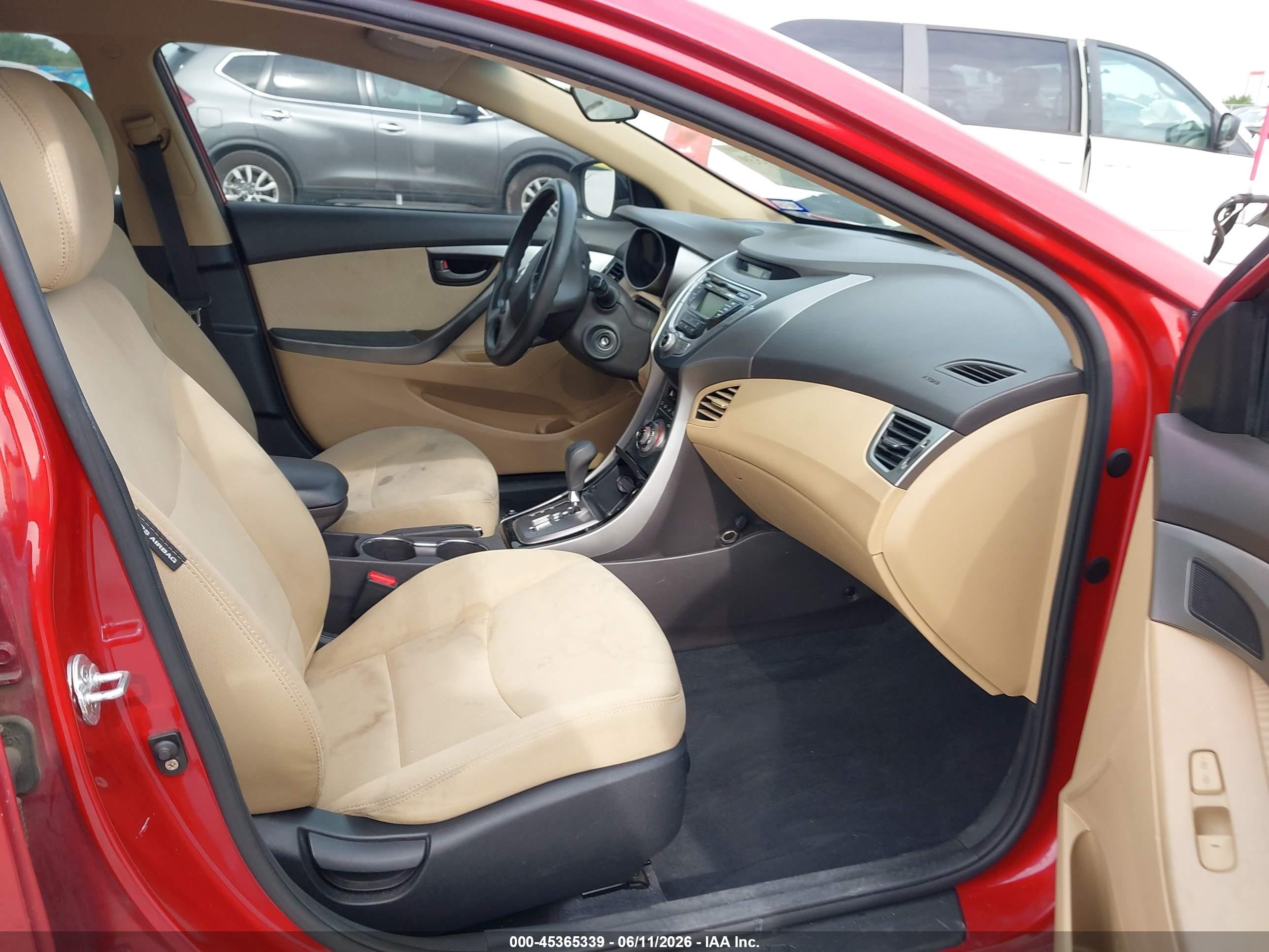 2013 Hyundai Elantra Gls Red vin: KMHDH4AE7DU633343