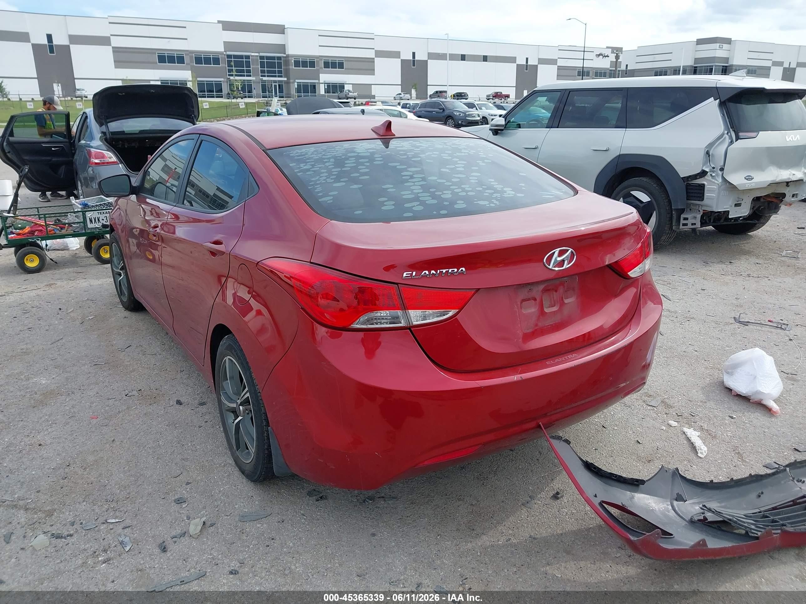 2013 Hyundai Elantra Gls Red vin: KMHDH4AE7DU633343